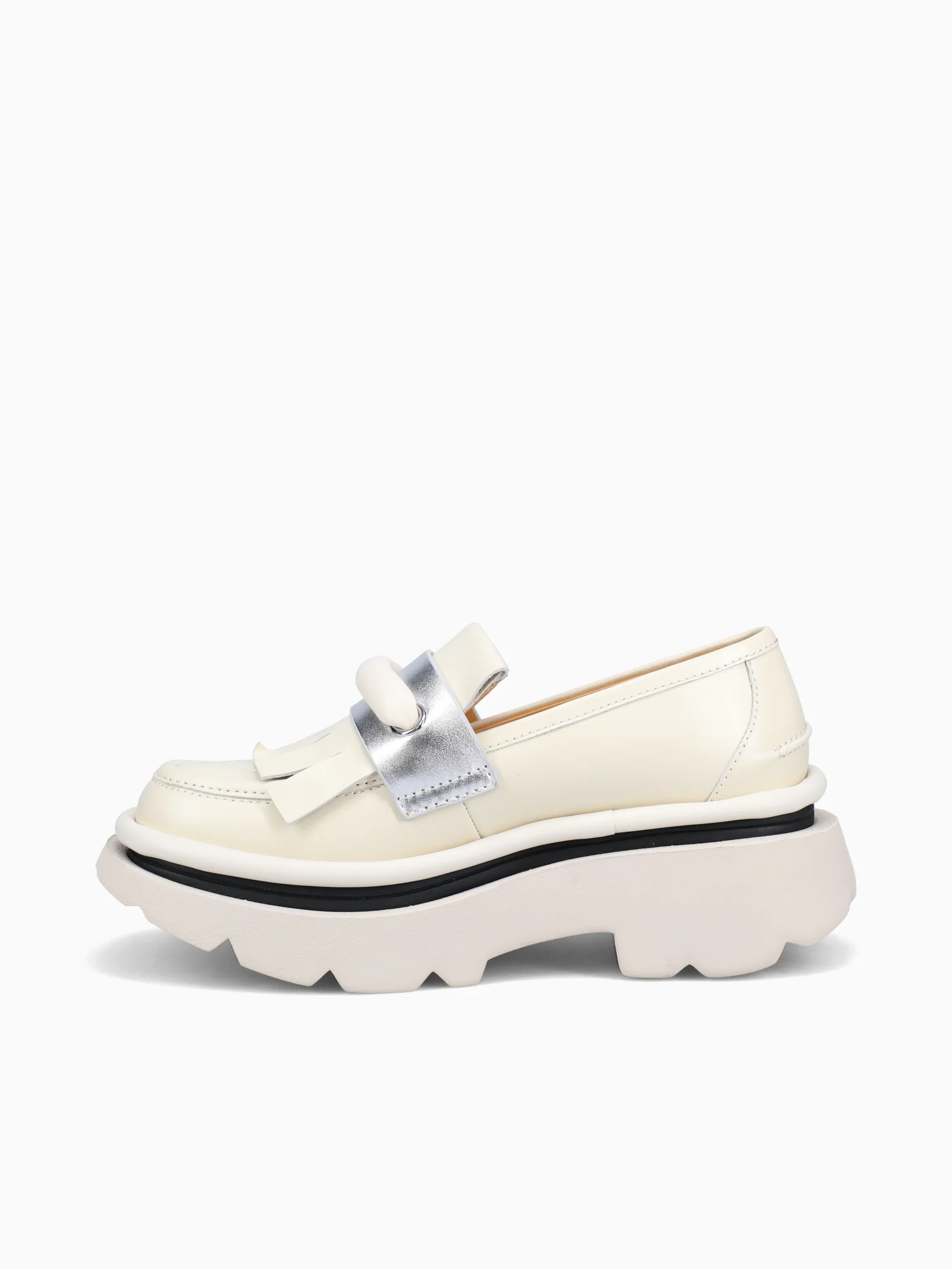 Crunch Fringe Ivory Leather - Image 3