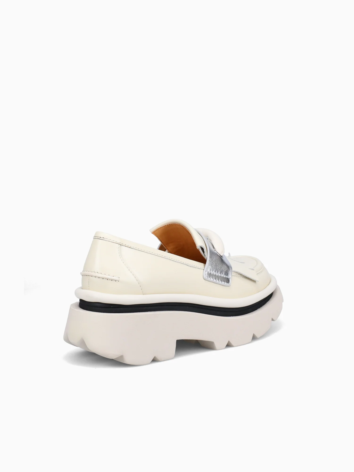 Crunch Fringe Ivory Leather - Image 4
