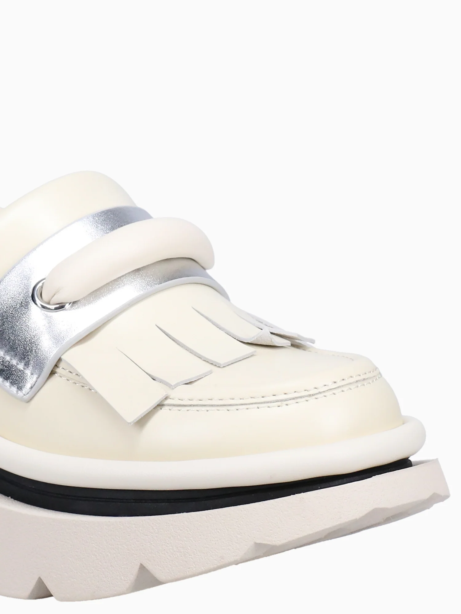 Crunch Fringe Ivory Leather - Image 5