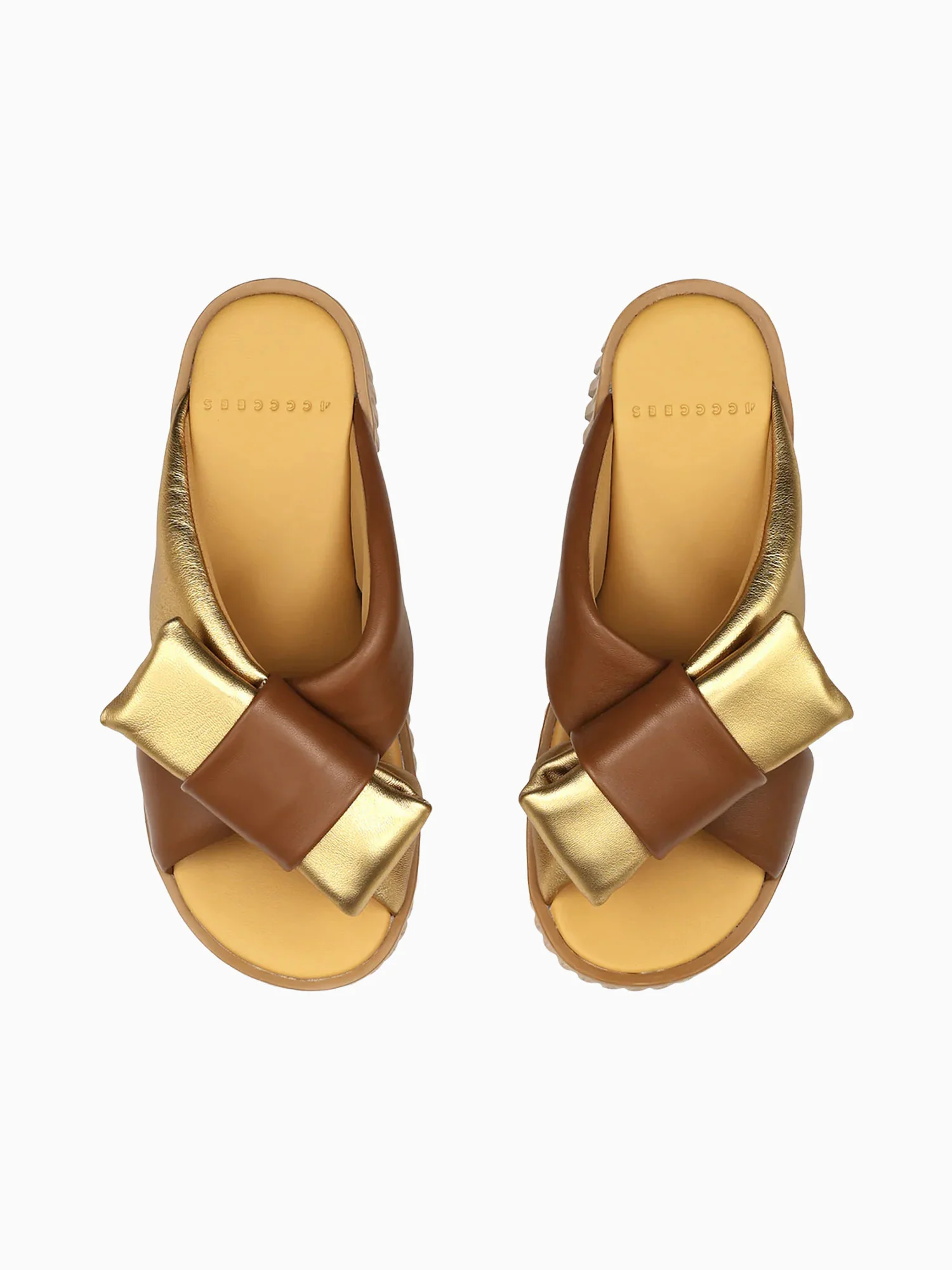 Plia Bow Gold Metallic Leather - Image 5