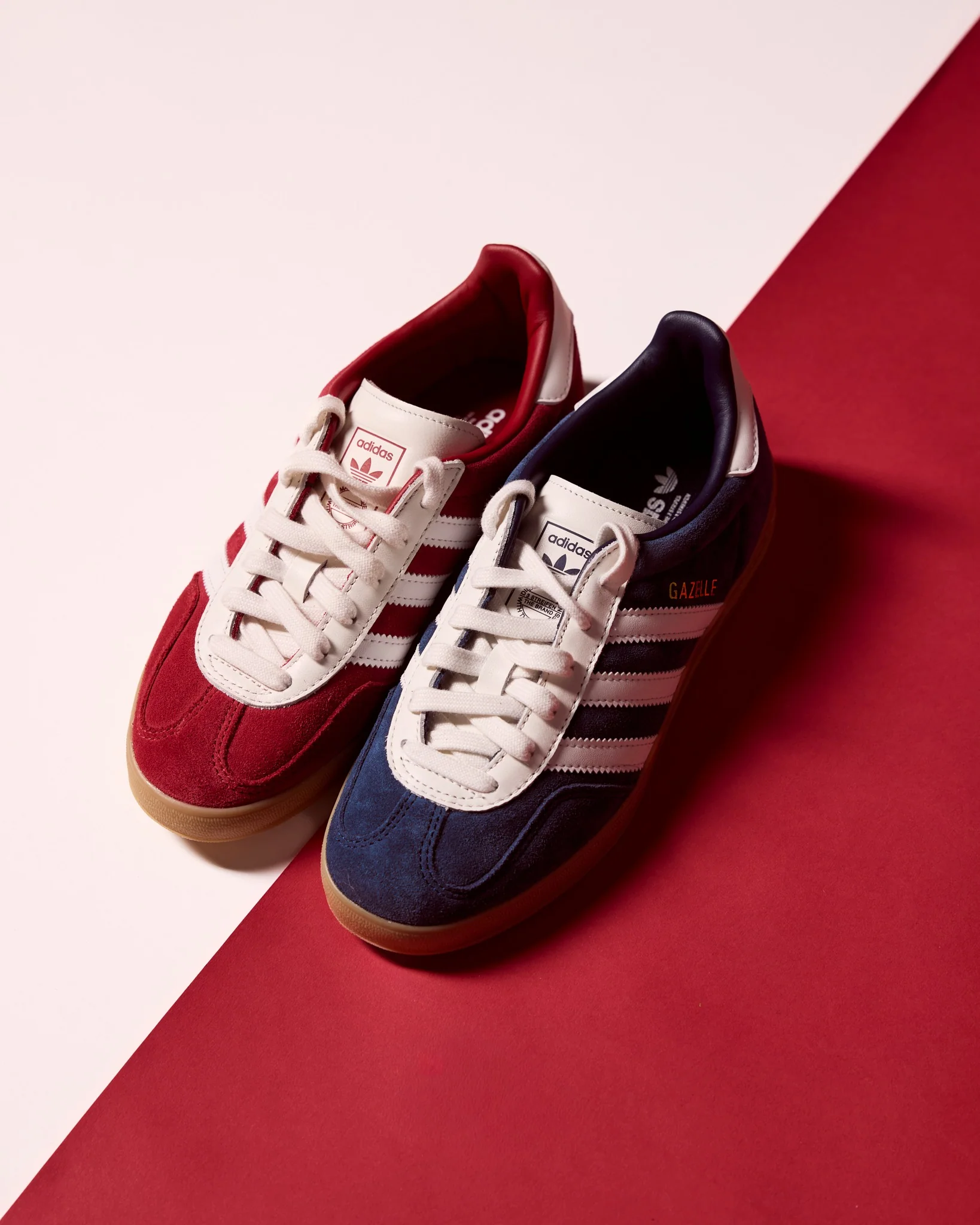Gazelle Indoor Victory Red White suede - Image 3