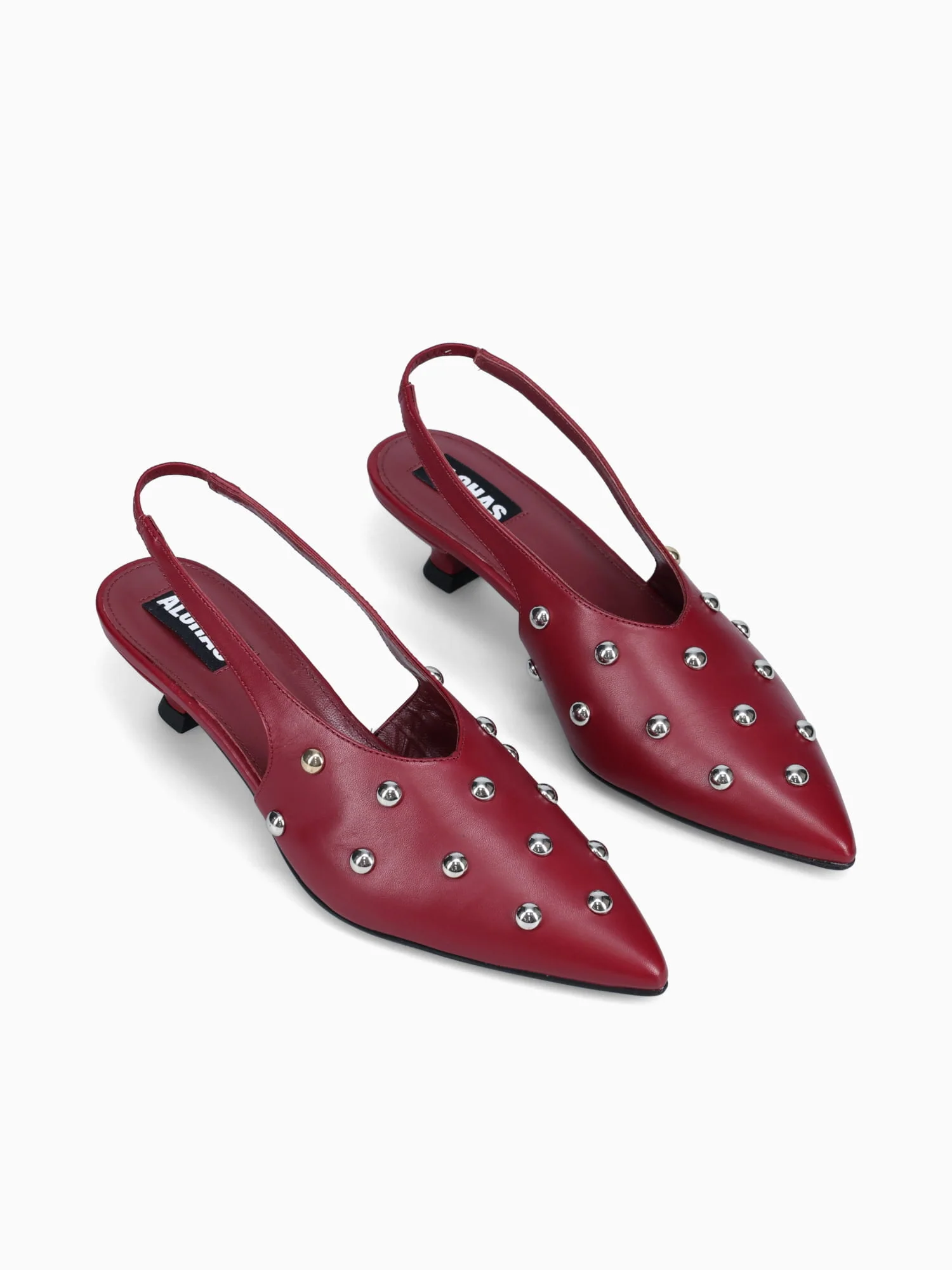 Eros Studs Burgundy Leather - Image 4