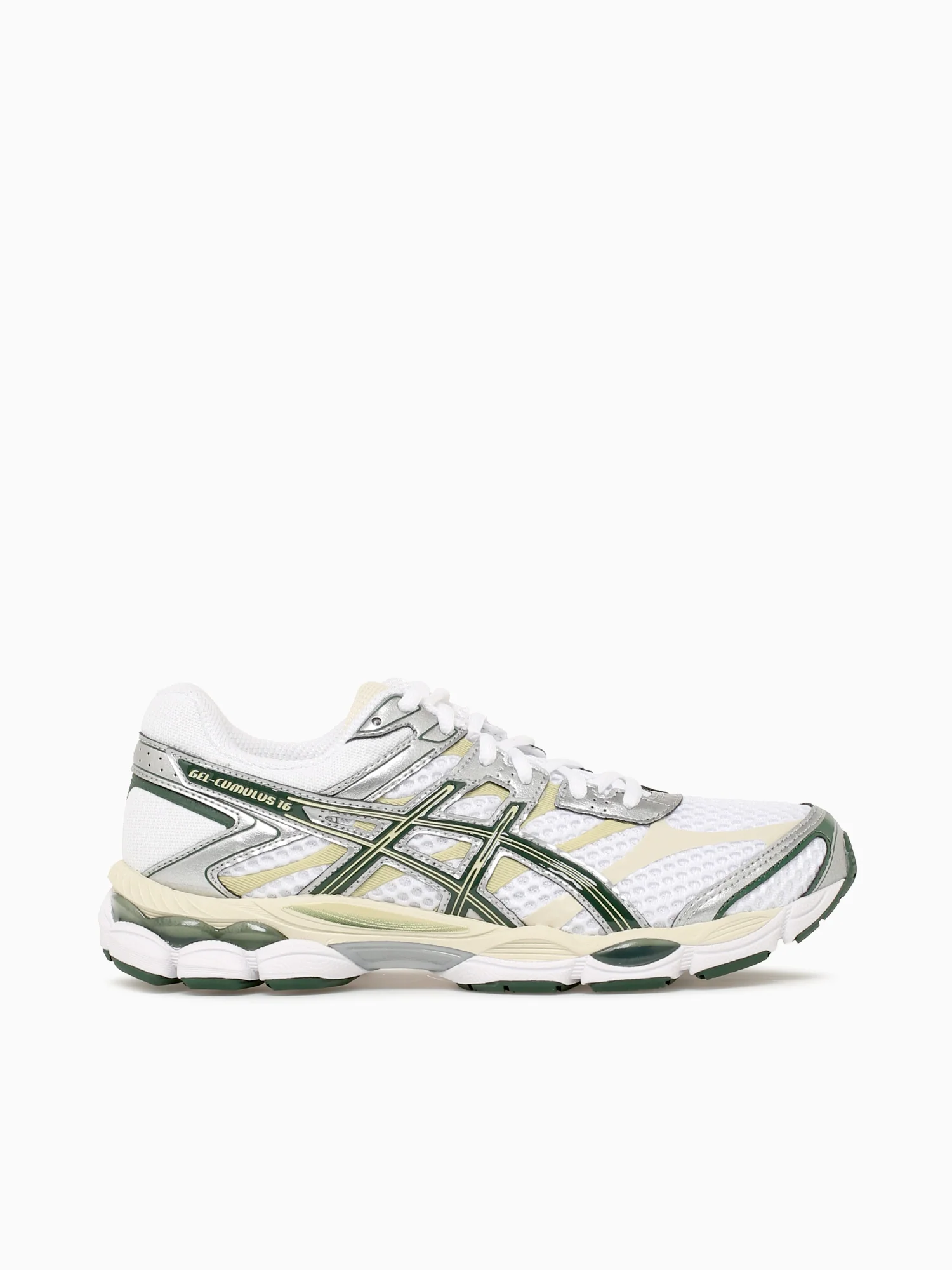 Gelcumulus 16 White Forest green leath