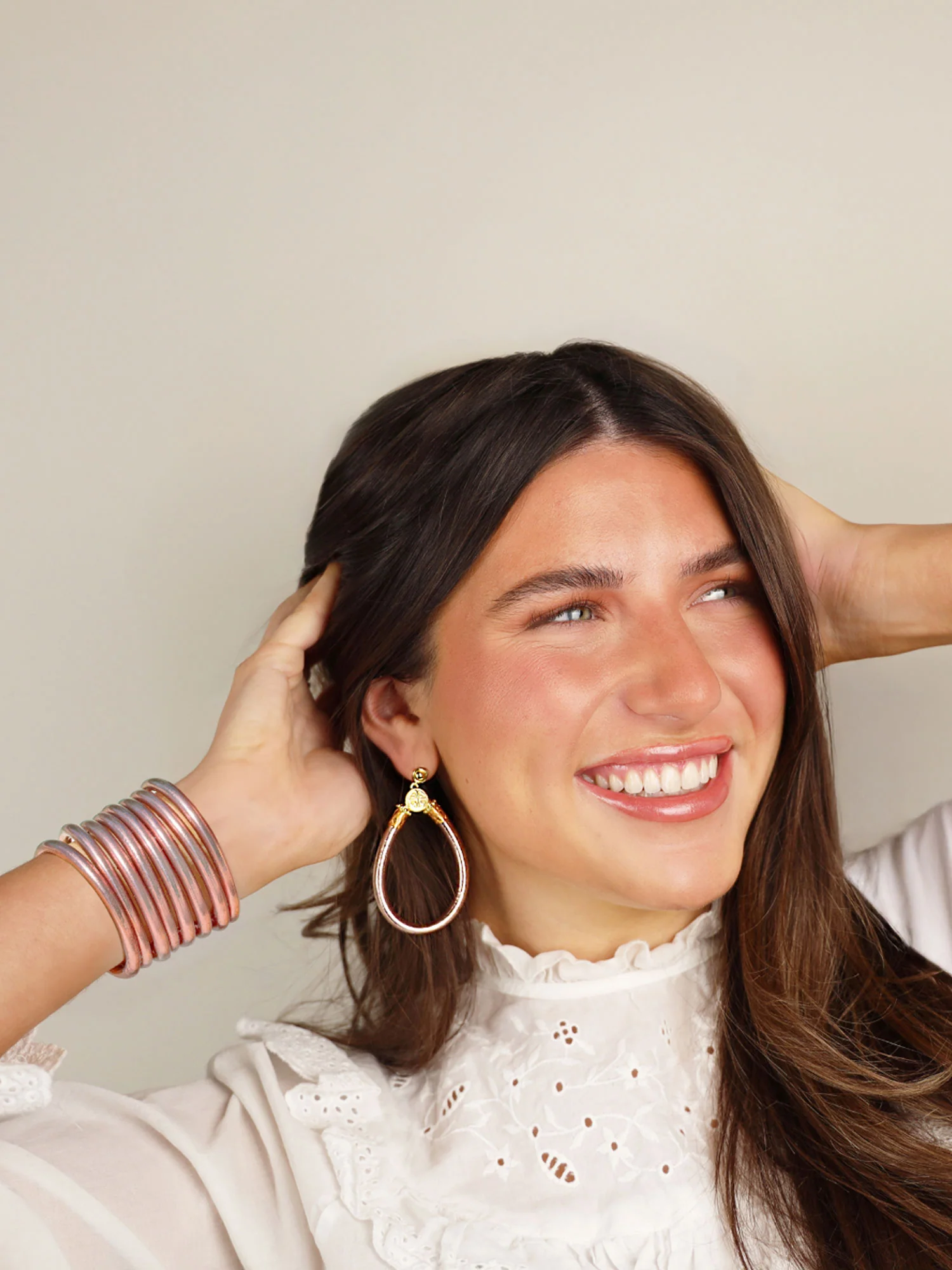 Champange All Weather Earrings - Image 4
