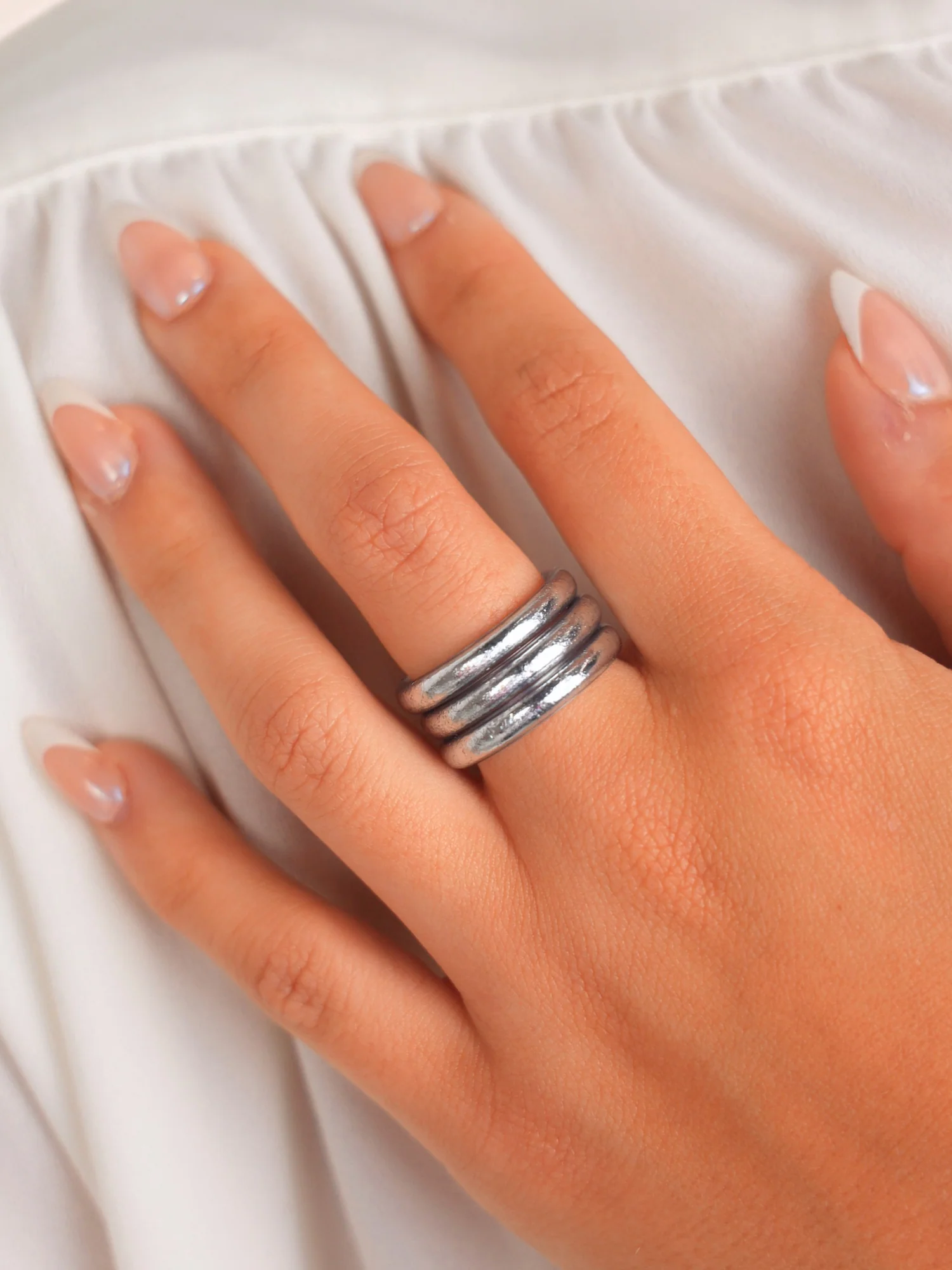 Silver All Weather Ring (set Of 3) - Image 2