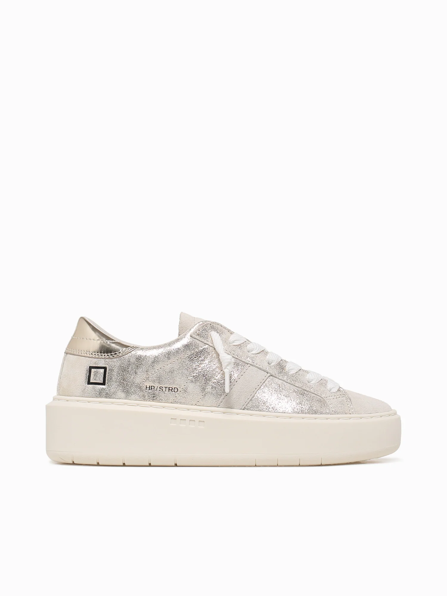 Hill Low Platform Platinum Leather
