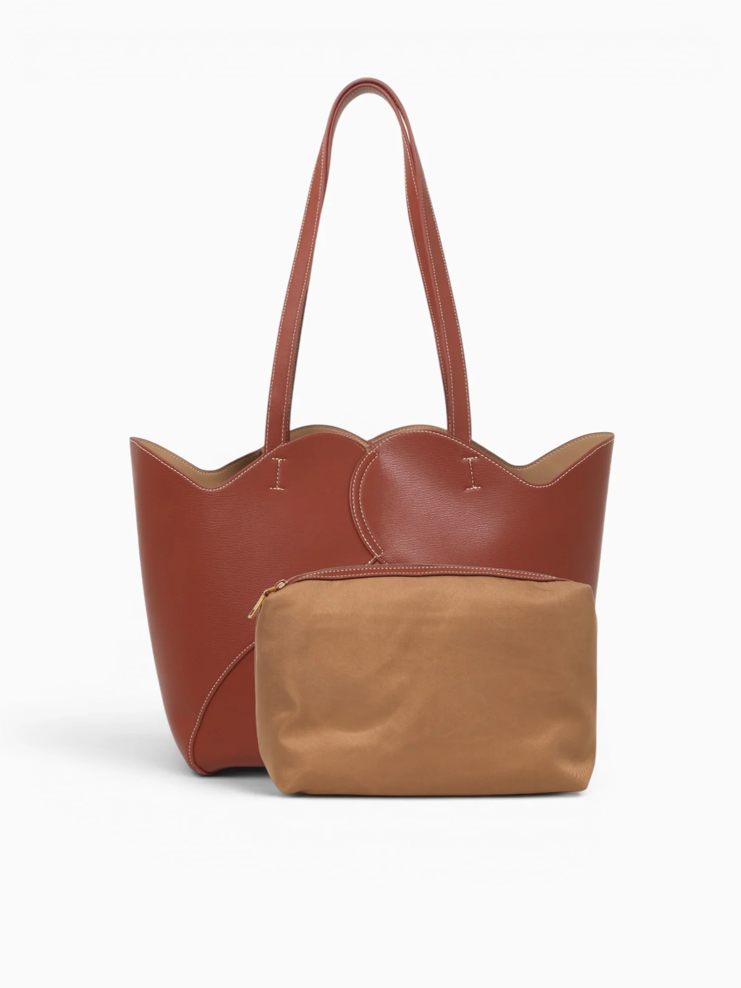Curved Tote Tan - Image 3