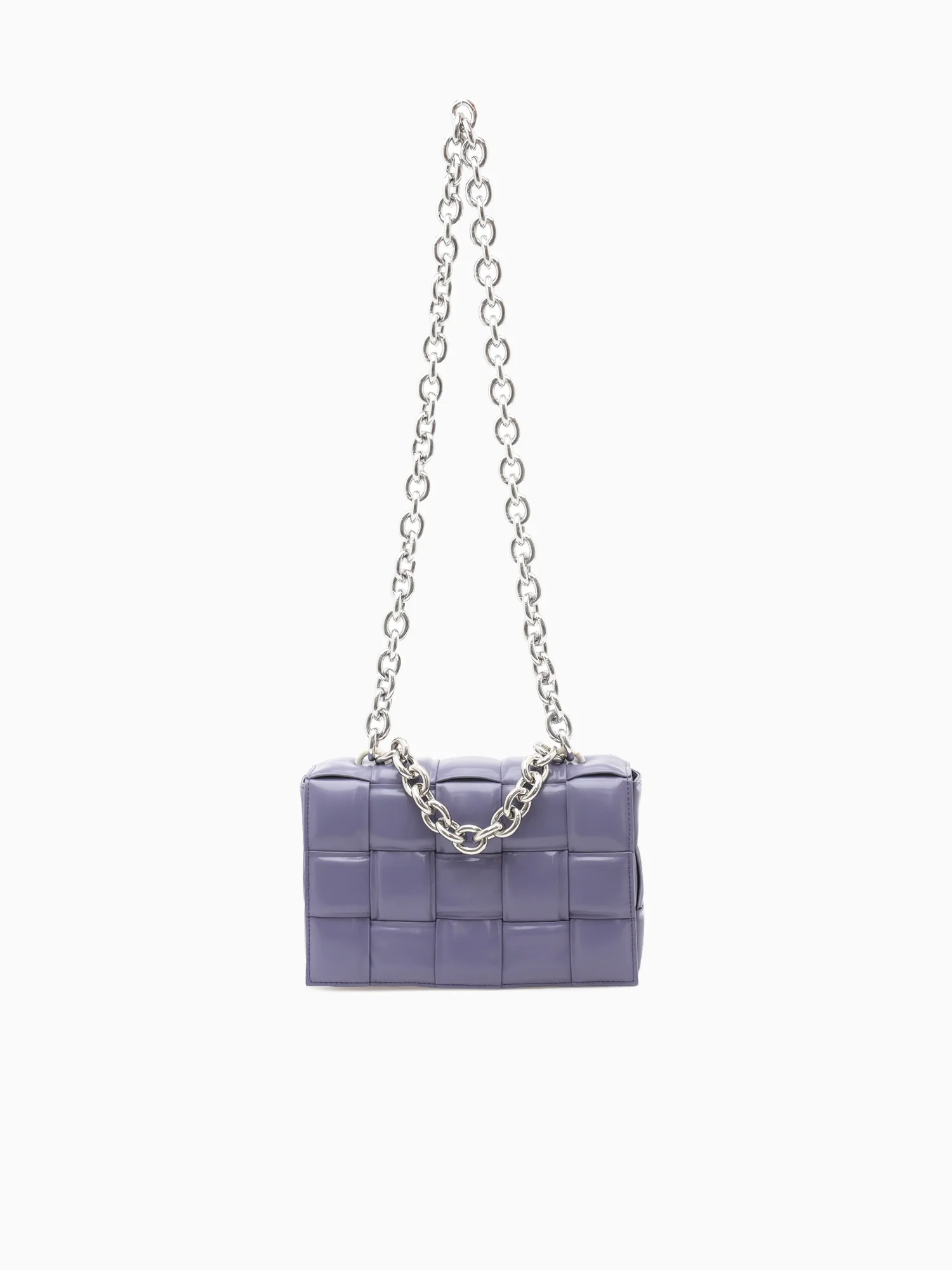 9942 Lg Chain Flap Bag Light Purple - Image 3