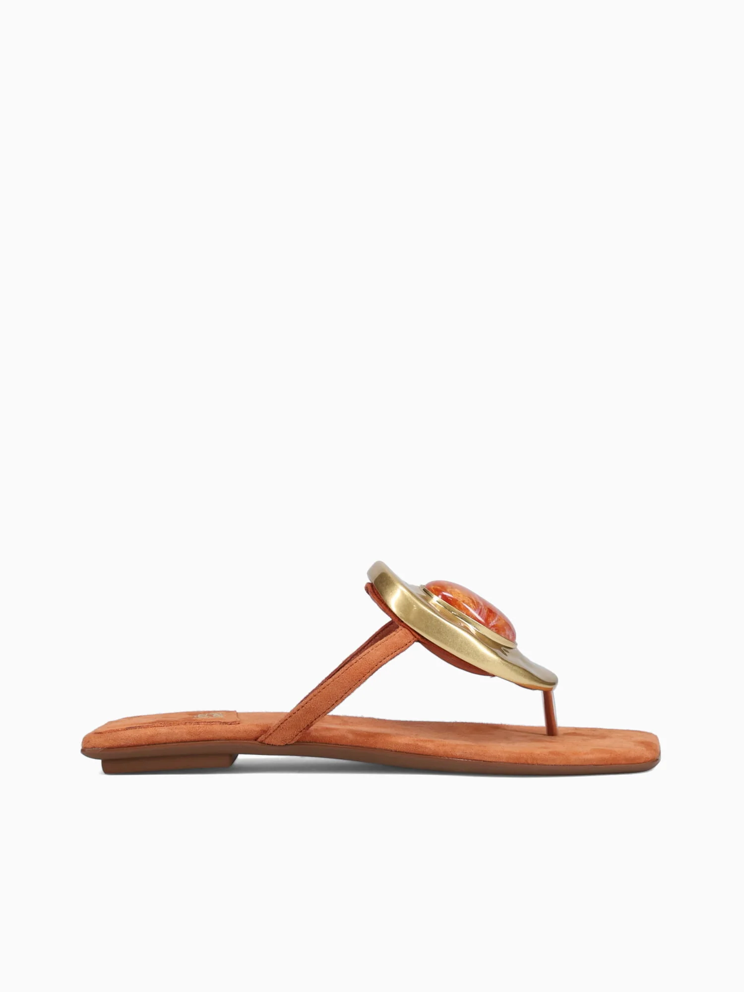 Bazaar Orange Suede Gold Kid Suede