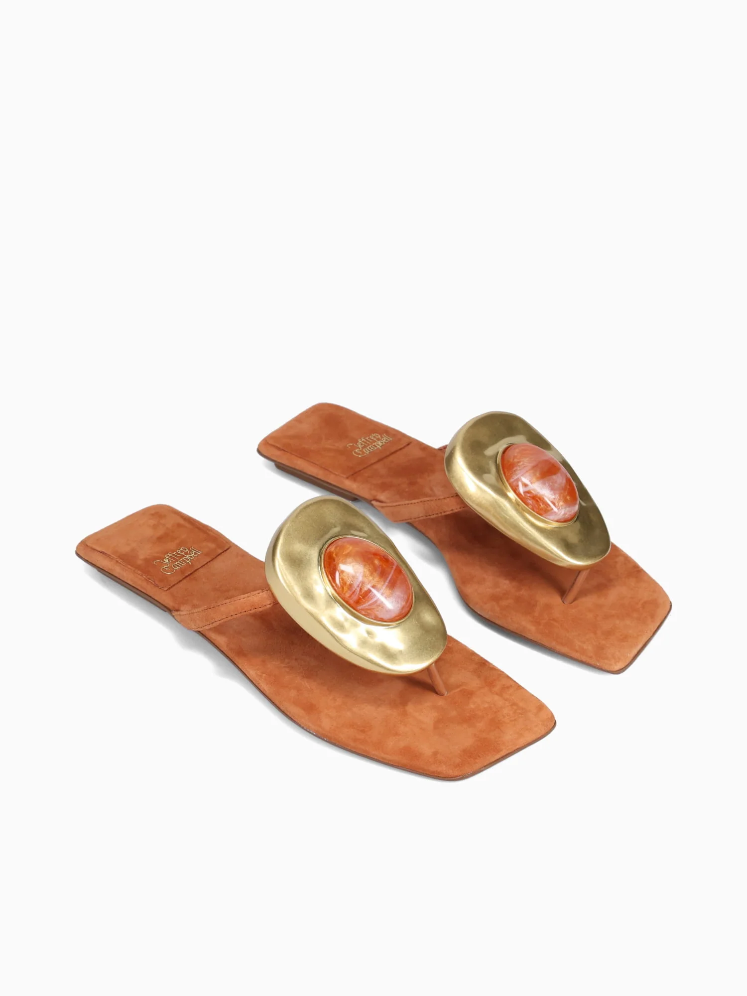 Bazaar Orange Suede Gold Kid Suede - Image 4