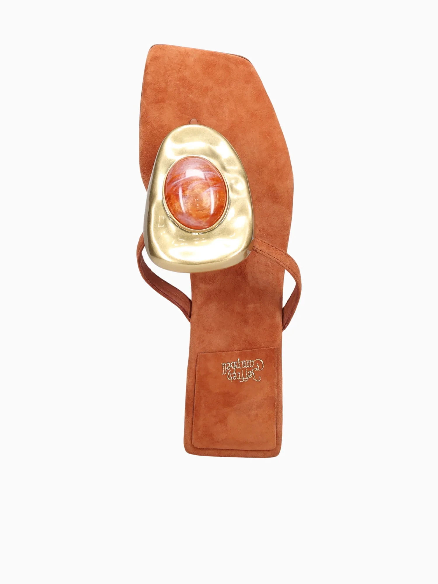 Bazaar Orange Suede Gold Kid Suede - Image 5