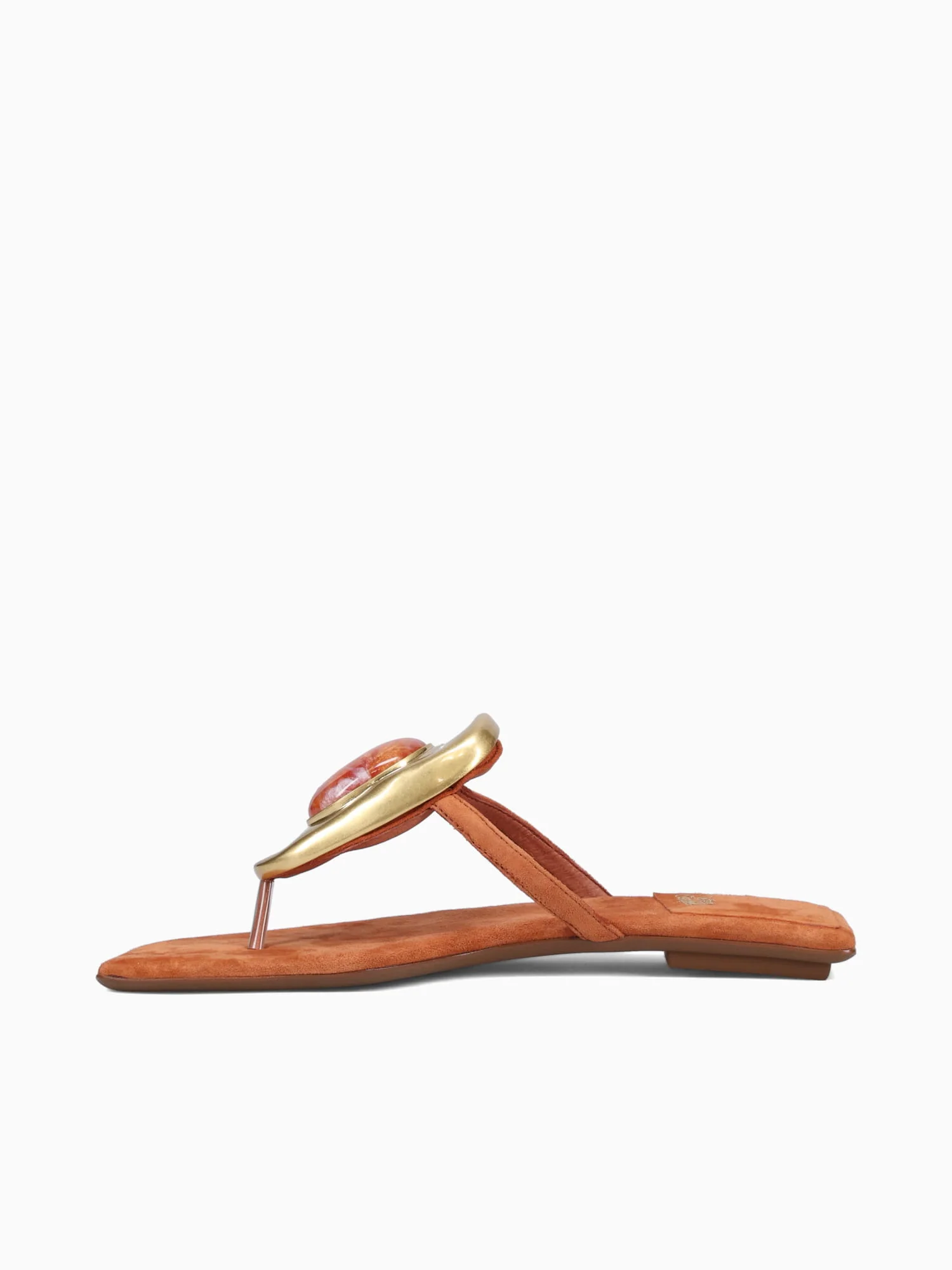 Bazaar Orange Suede Gold Kid Suede - Image 6