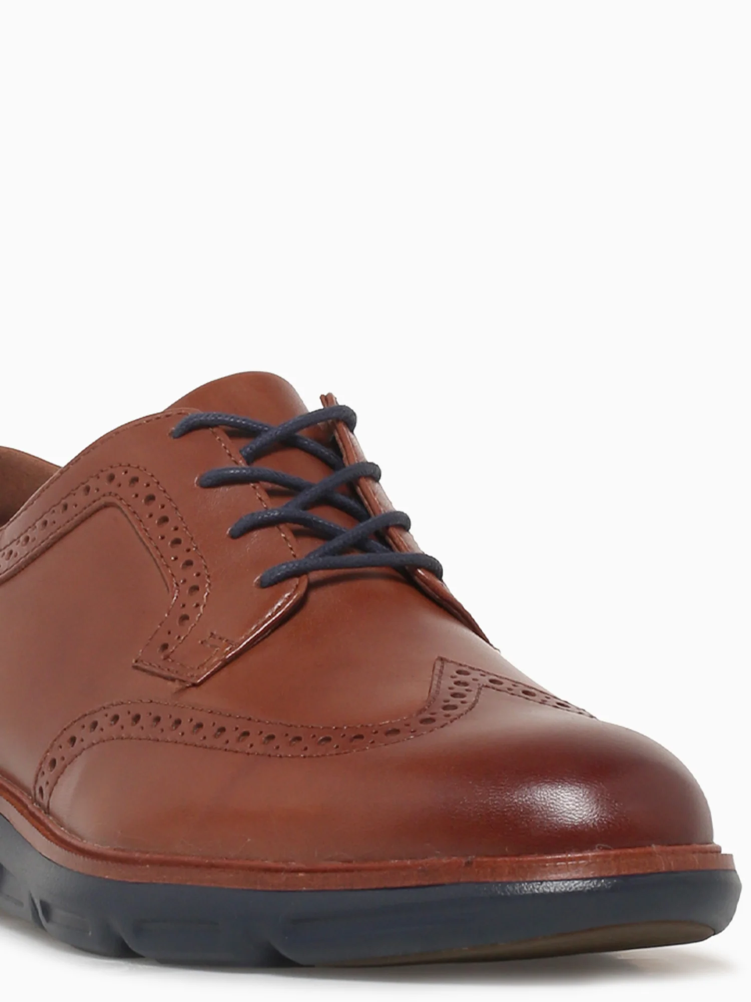 Larkin Wing Tip Tan Leather 204168 - Image 8