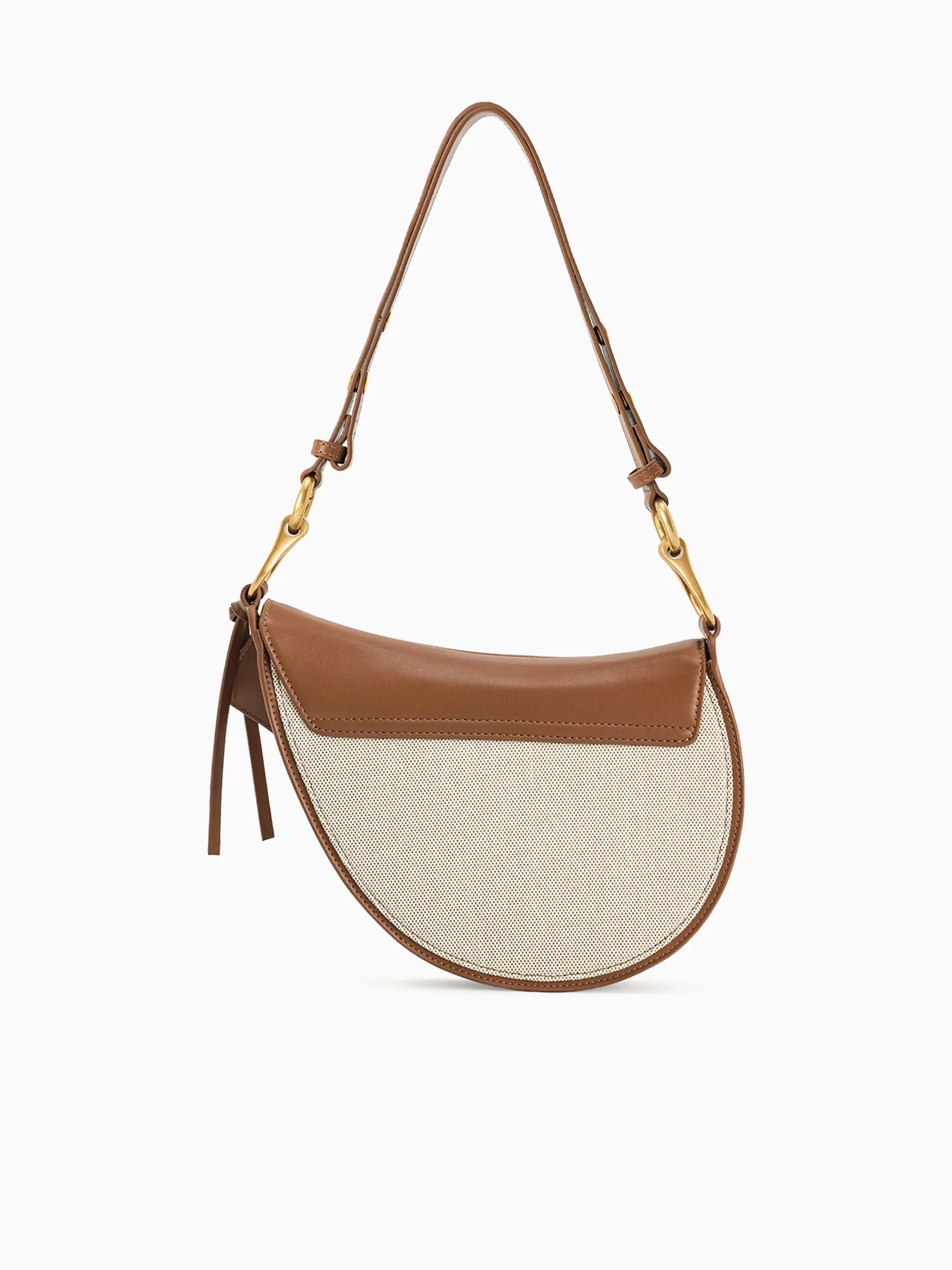 Ashlie Shoulder Bag Brown Canvas - Image 3