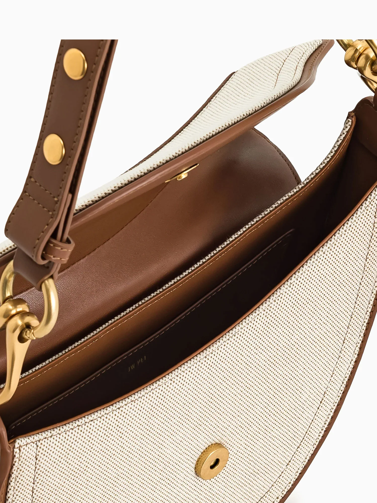 Ashlie Shoulder Bag Brown Canvas - Image 4