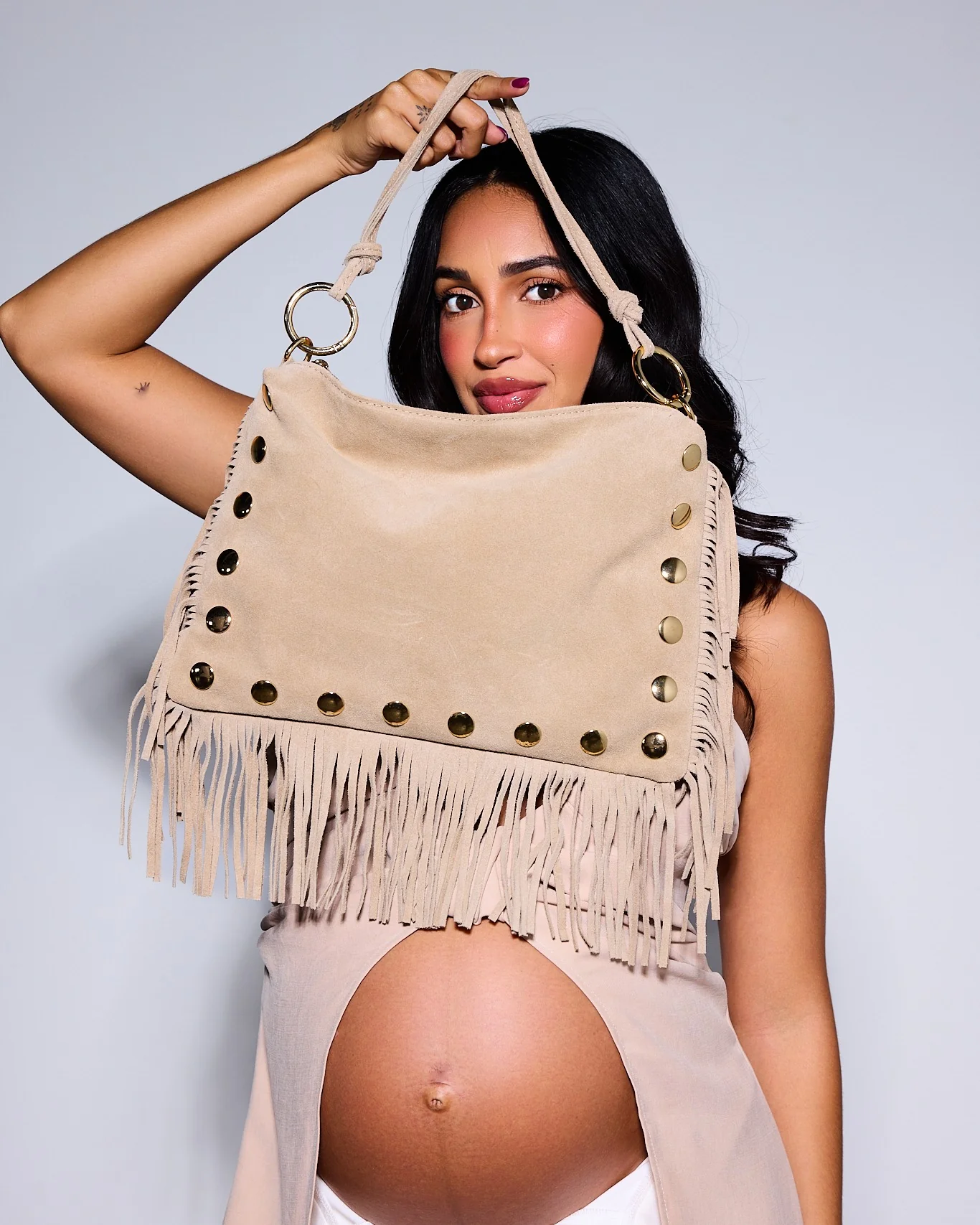 Oriana Shoulder Bag Beige - Image 4