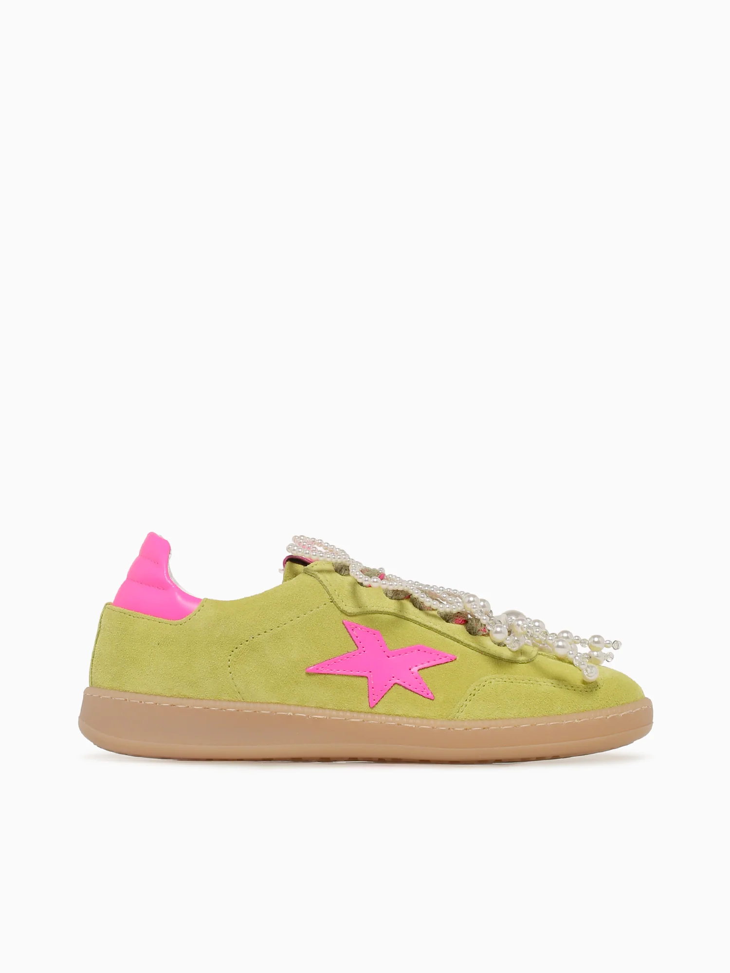 526var E986 Lime Fuxia suede