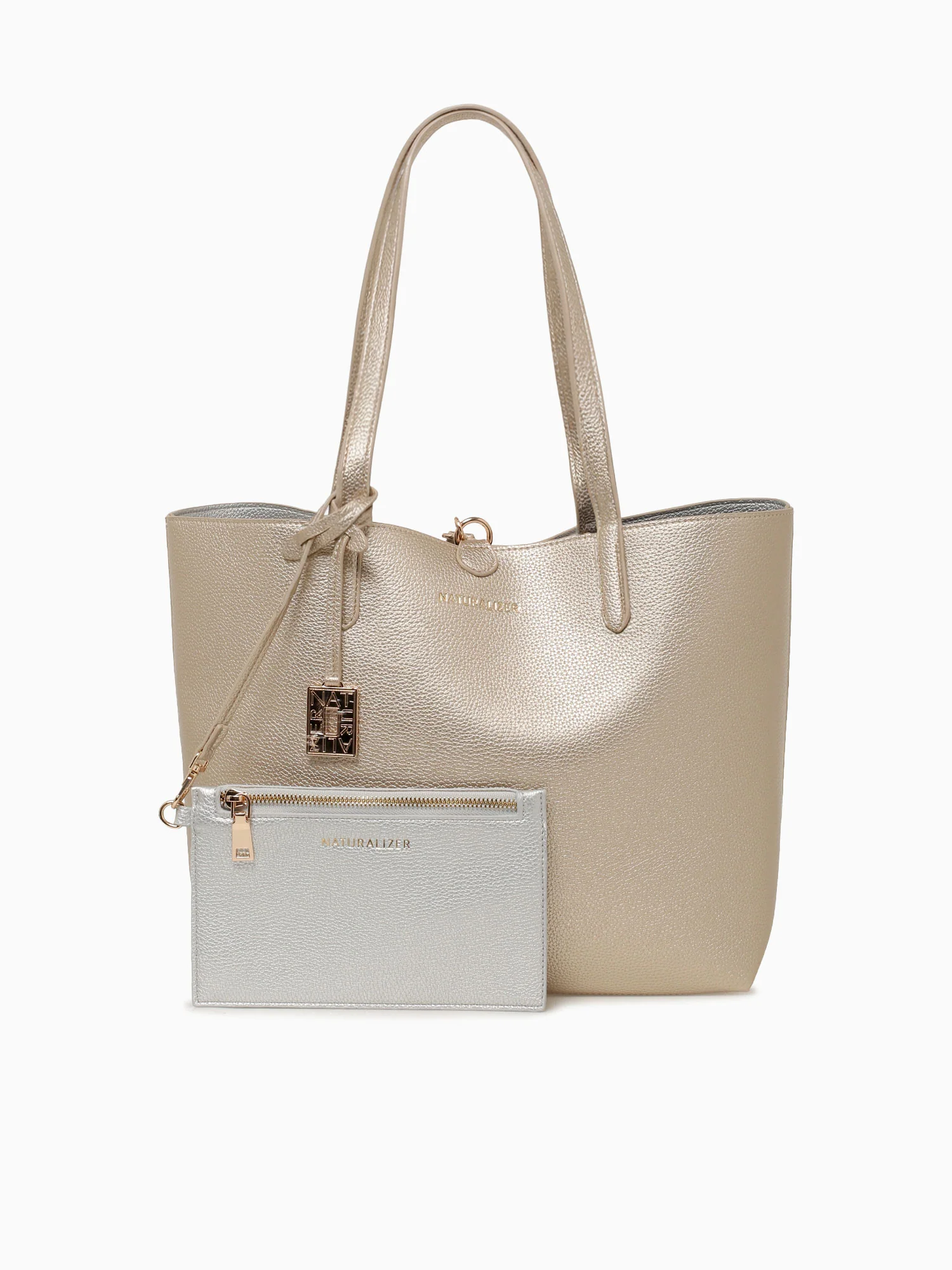 Nicole Tote Bag Champange Silver - Image 3