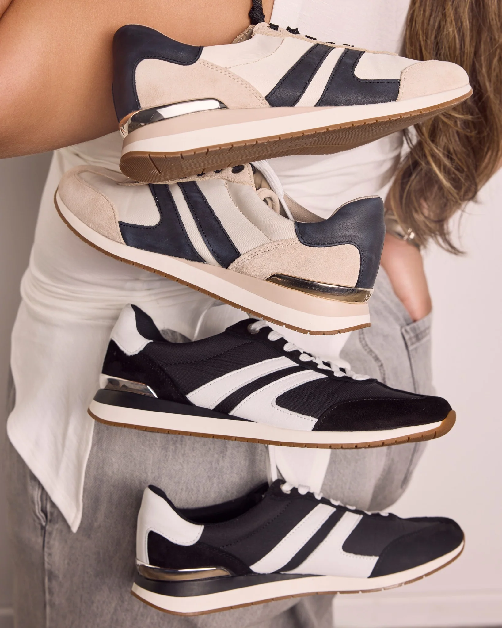 Lorena Black White leather - Image 3
