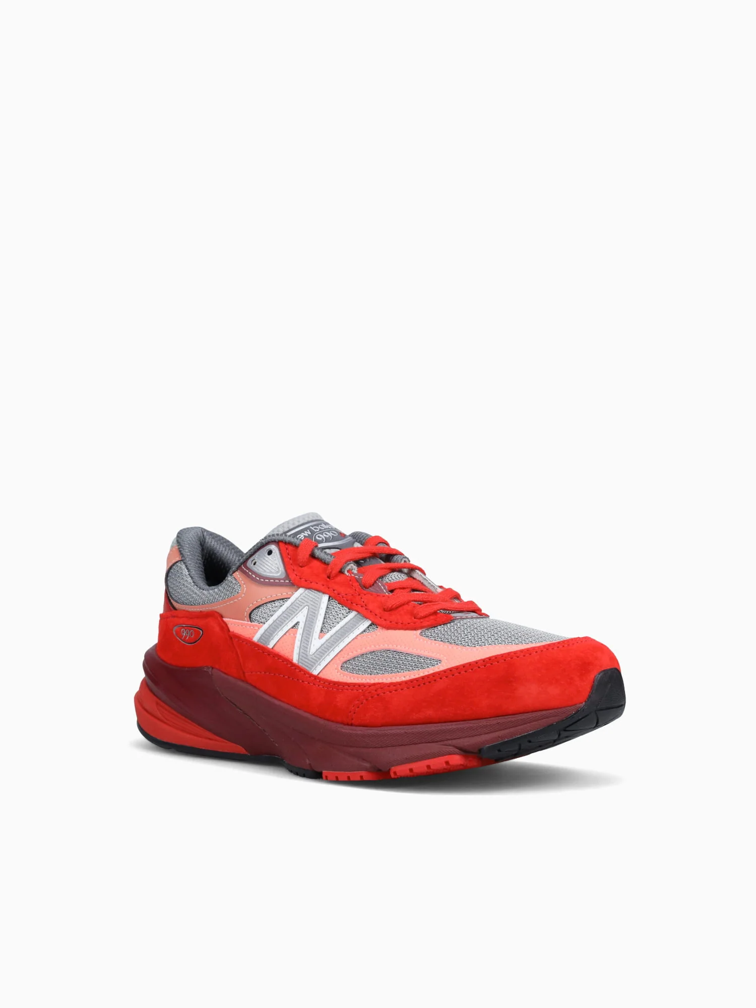 990v6 Moltenlava Burgundy Grey mesh - Image 2