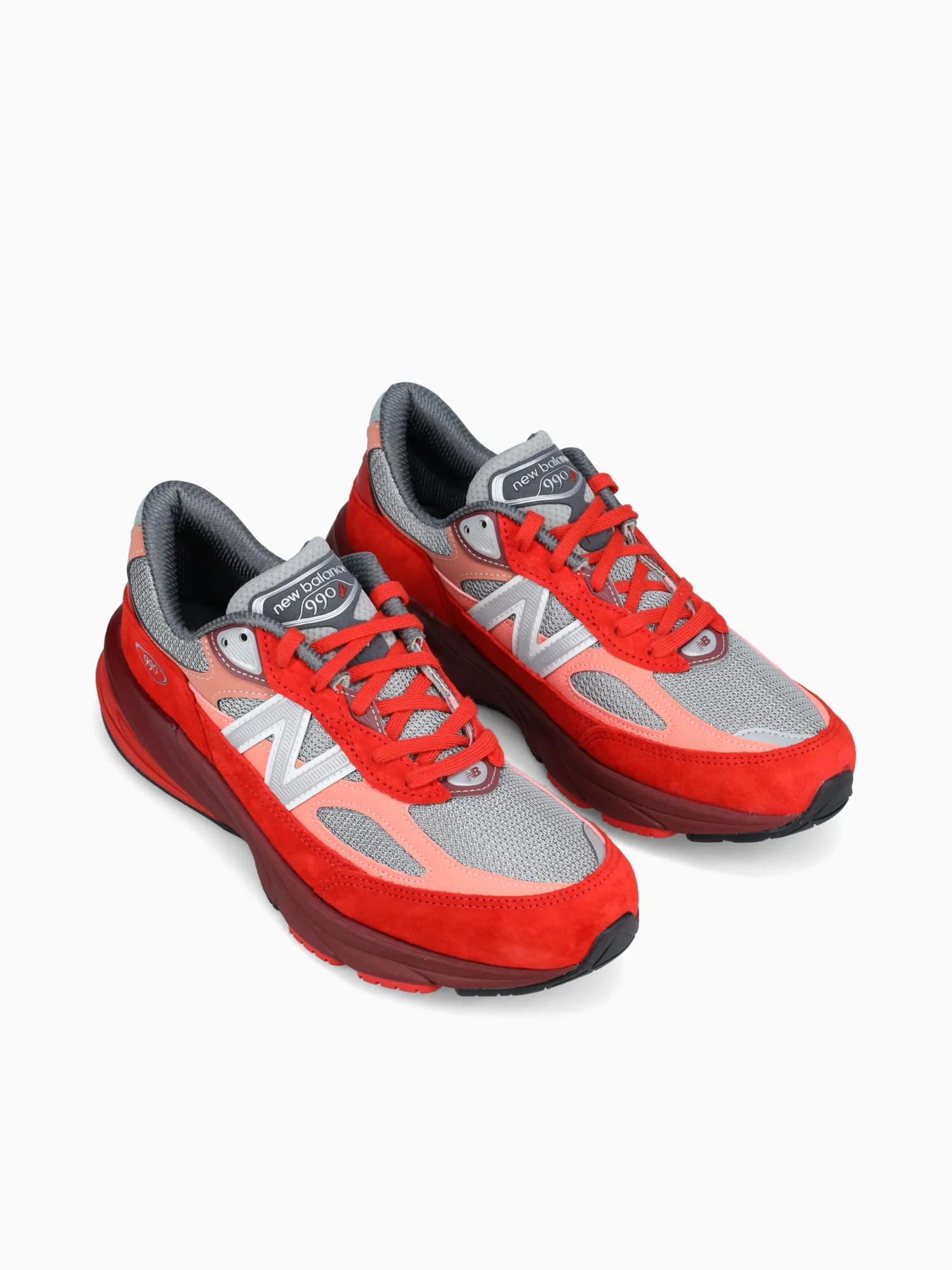 990v6 Moltenlava Burgundy Grey mesh - Image 3