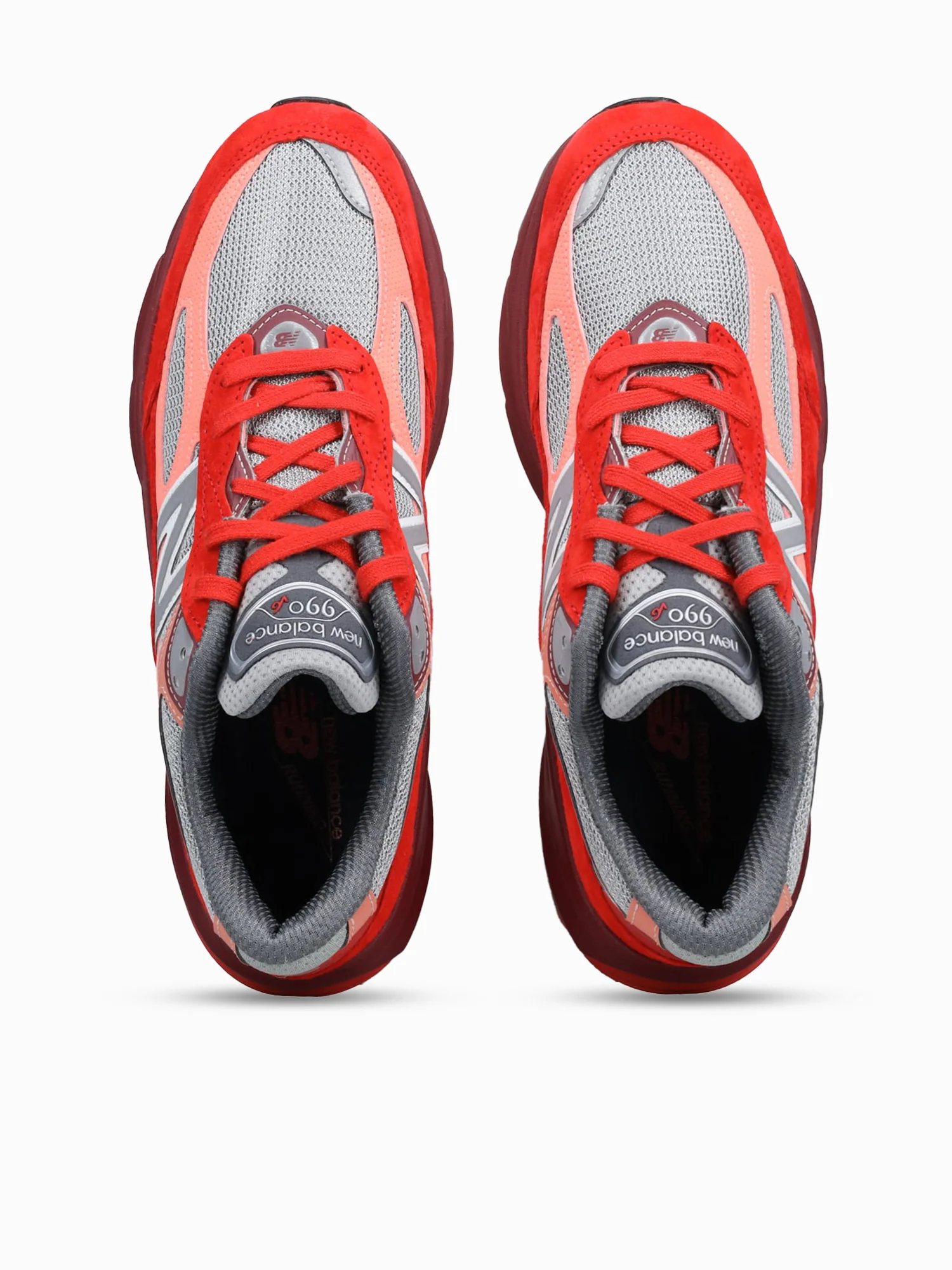 990v6 Moltenlava Burgundy Grey mesh - Image 5