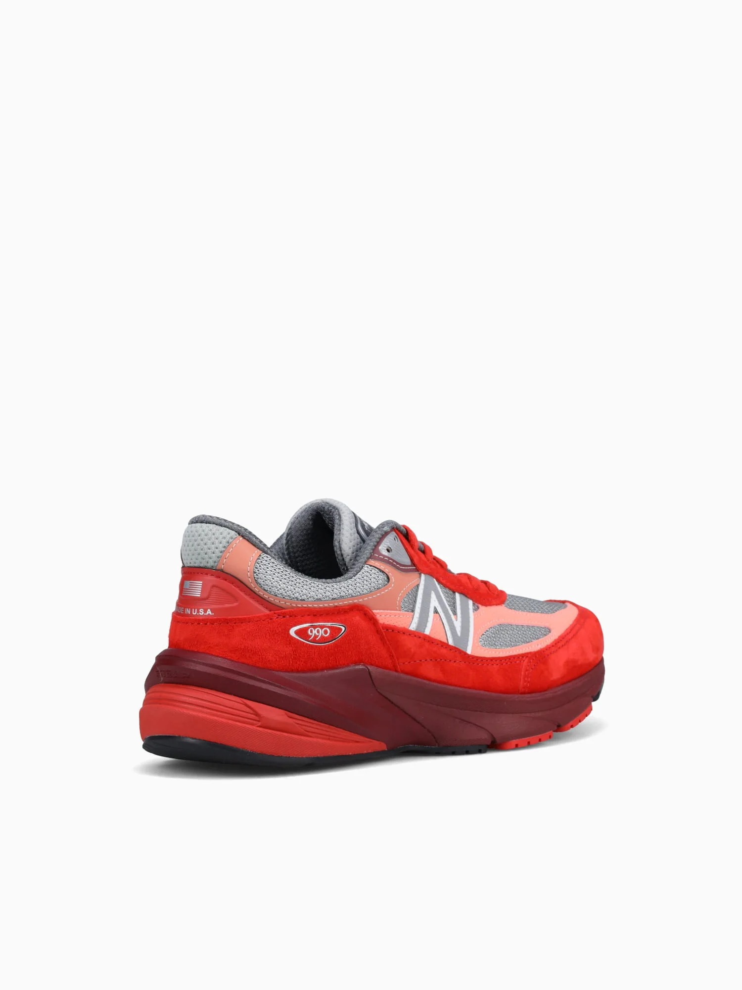 990v6 Moltenlava Burgundy Grey mesh - Image 7