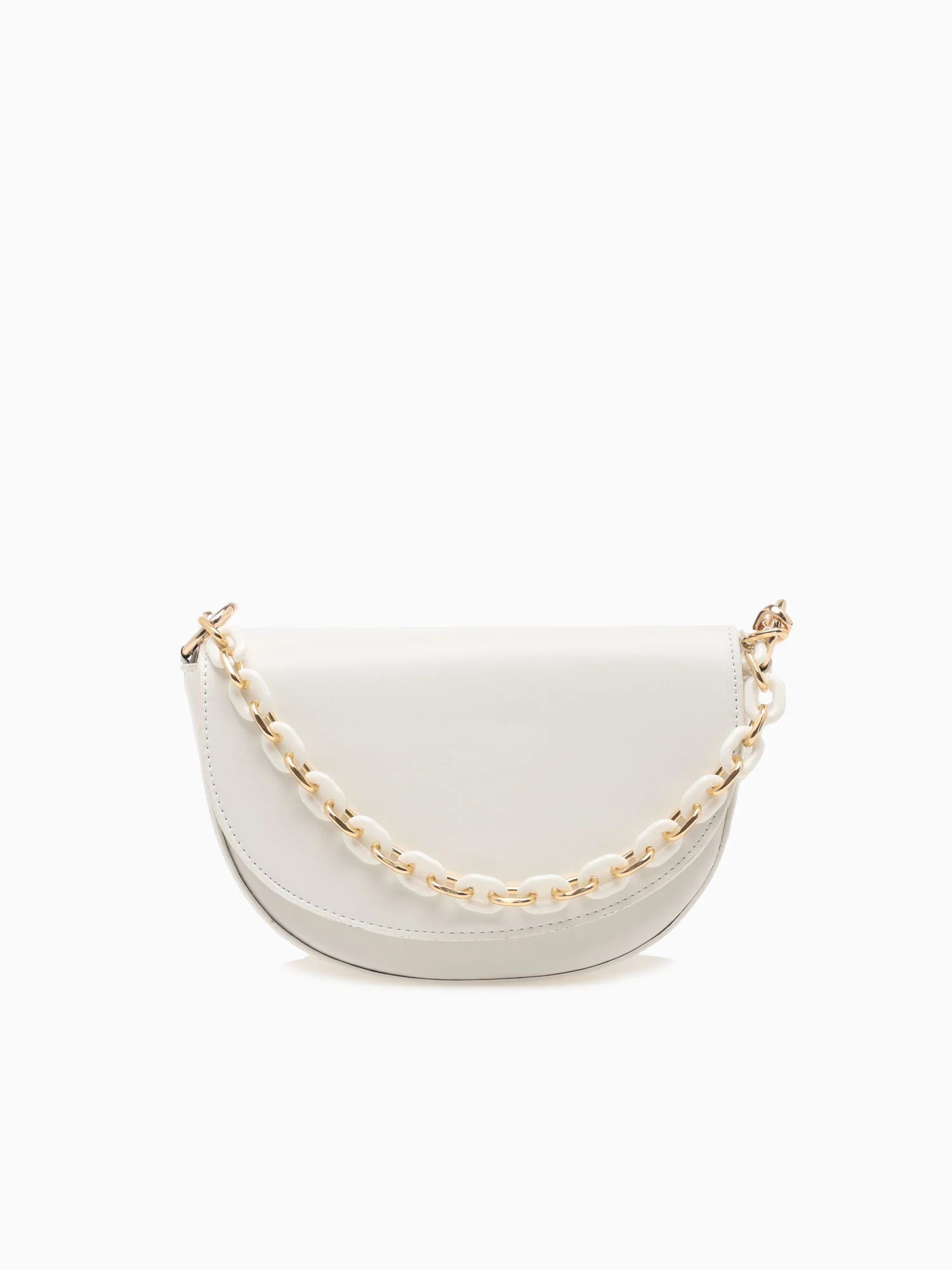 6024 Odette Flap Bag White