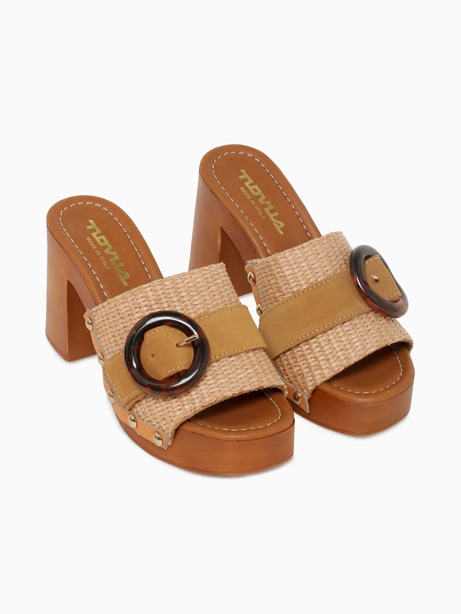 9420 Natural Brandy raffia Suede - Image 5