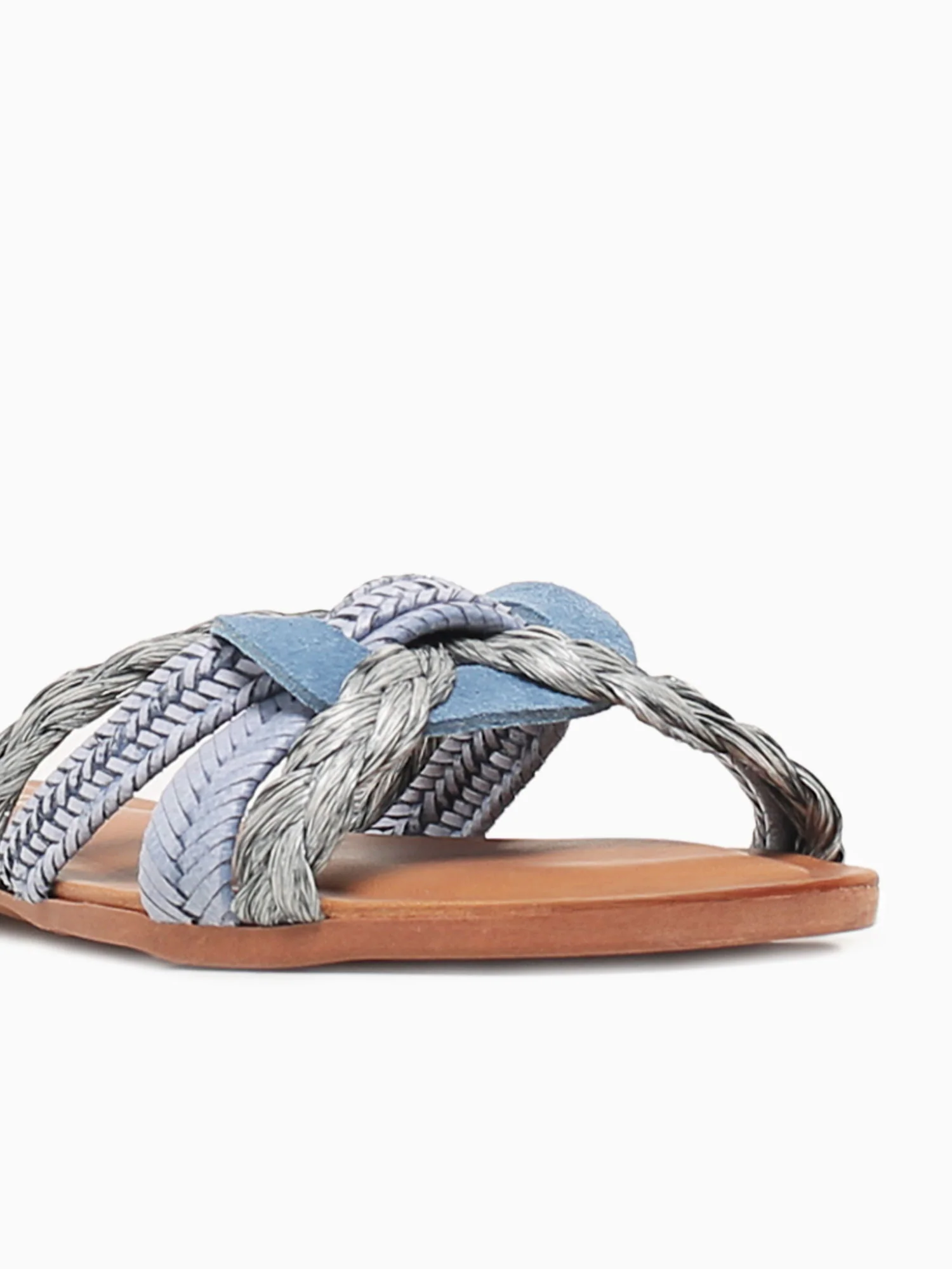994p Blue Leather Raffia - Image 6