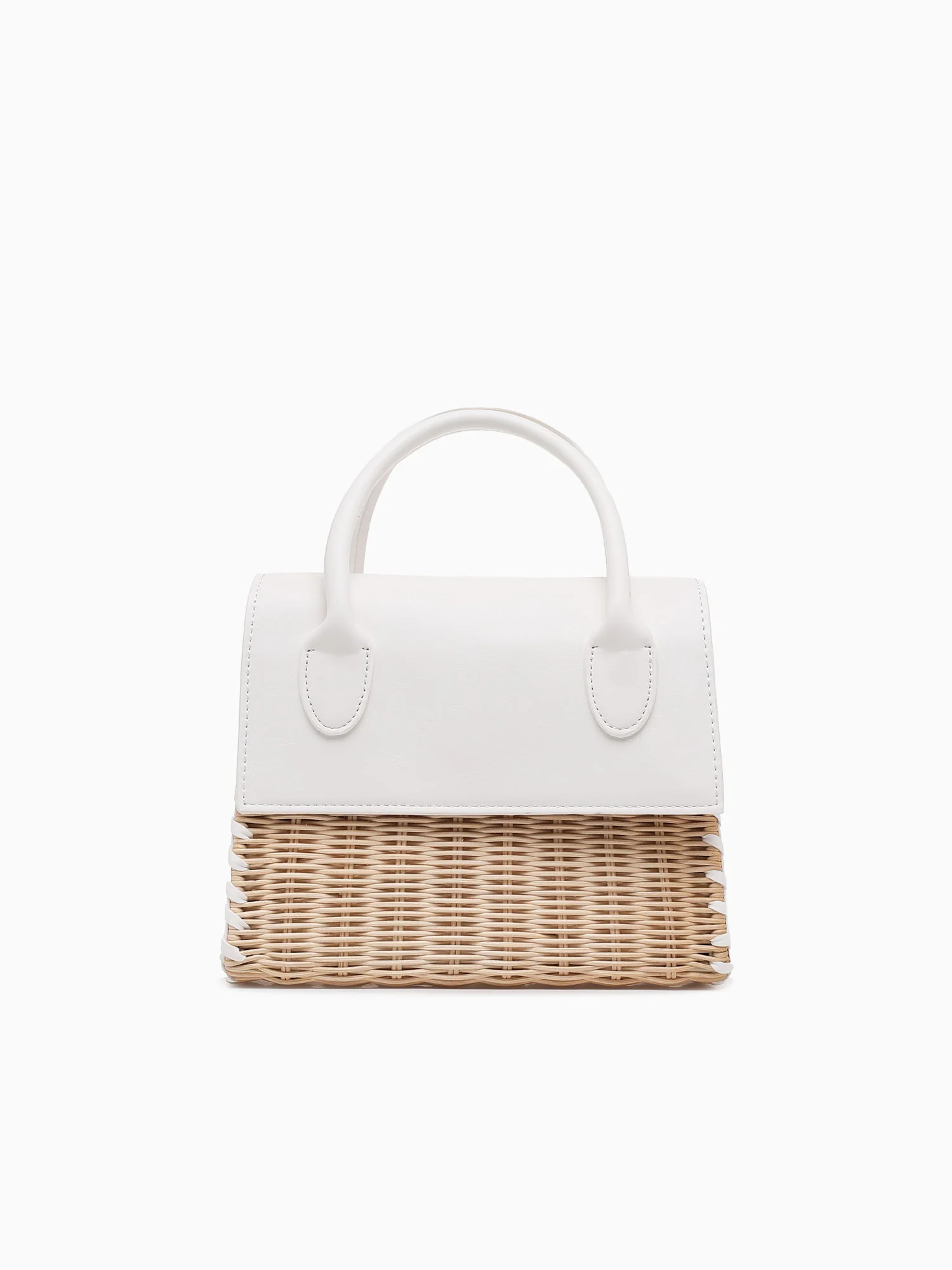 Caspian Top Handle Bag White
