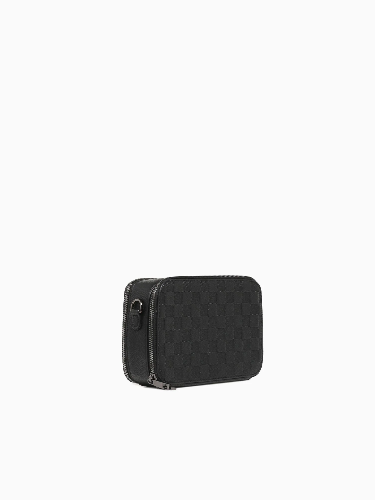 Checkered Camera Bag Black - Image 2