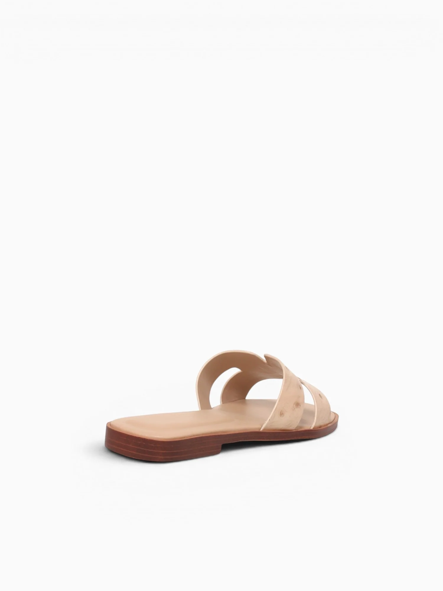 Dayness Beige Ostrich Print Leather - Image 4