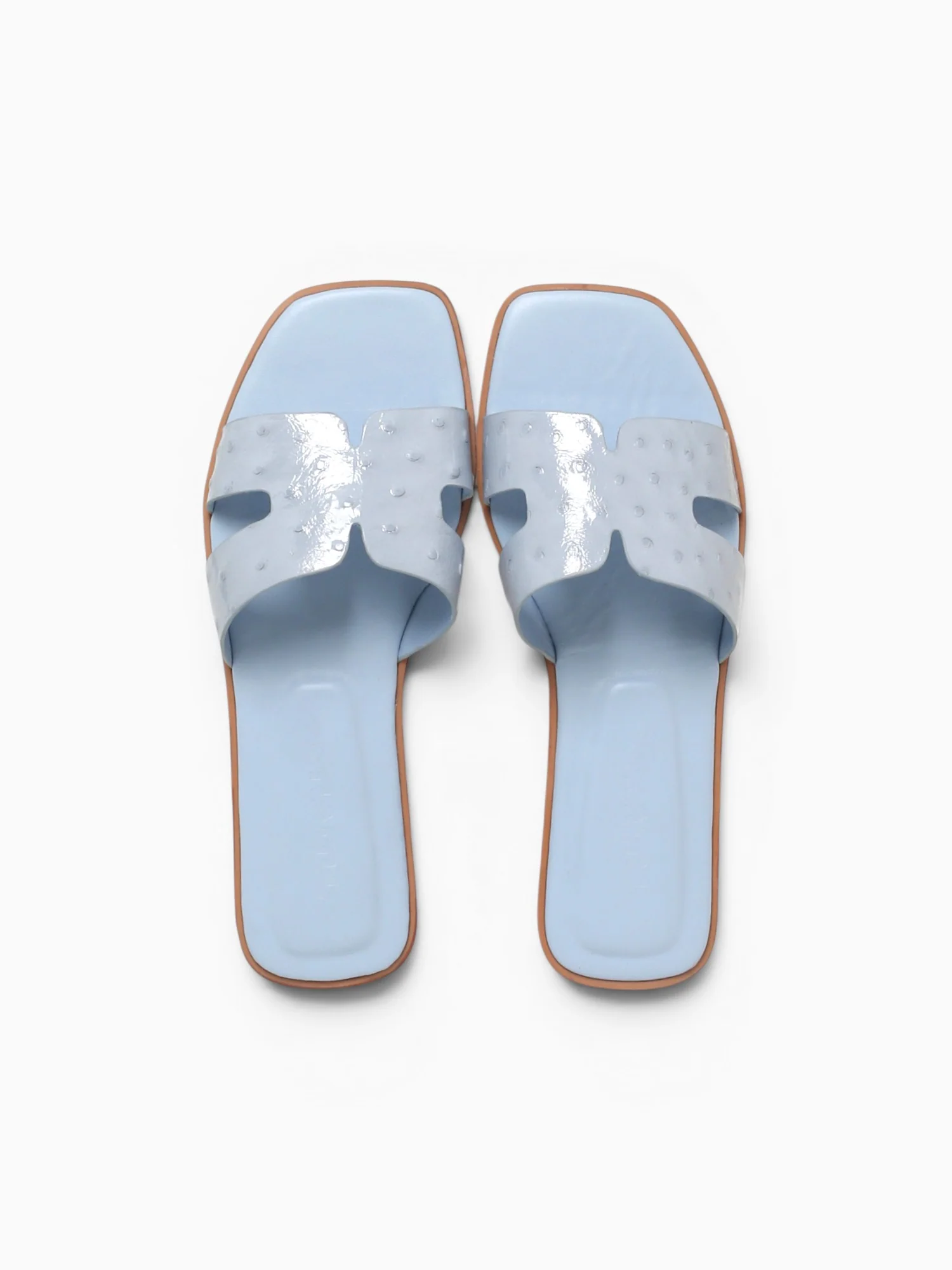 Dayness Blue Ostrich Print Leather - Image 6