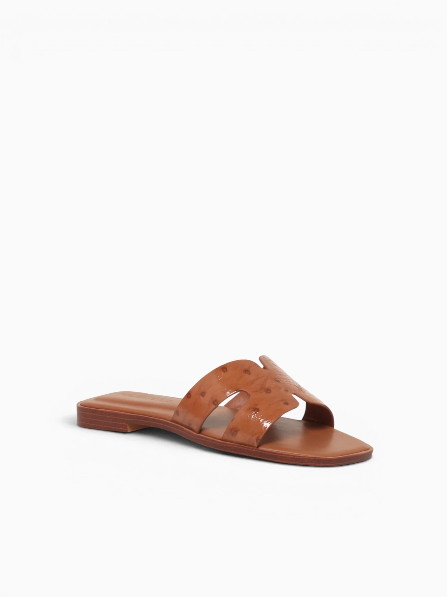 Dayness Tan Ostrich Print Leather - Image 2