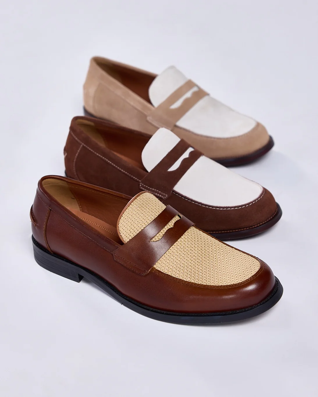 Gaio Brown White suede - Image 3