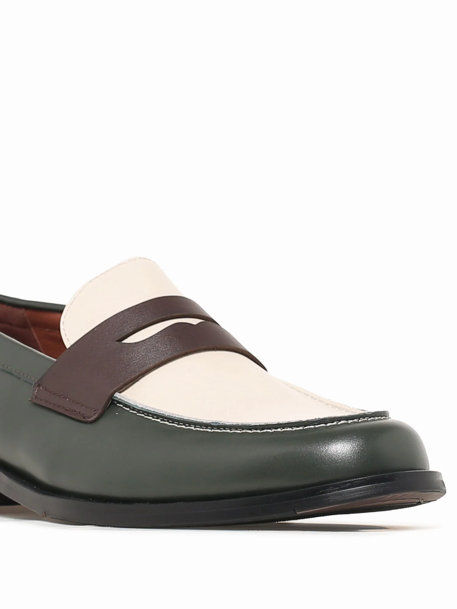 Gaio Brw Beige Grn soft cal leather - Image 7