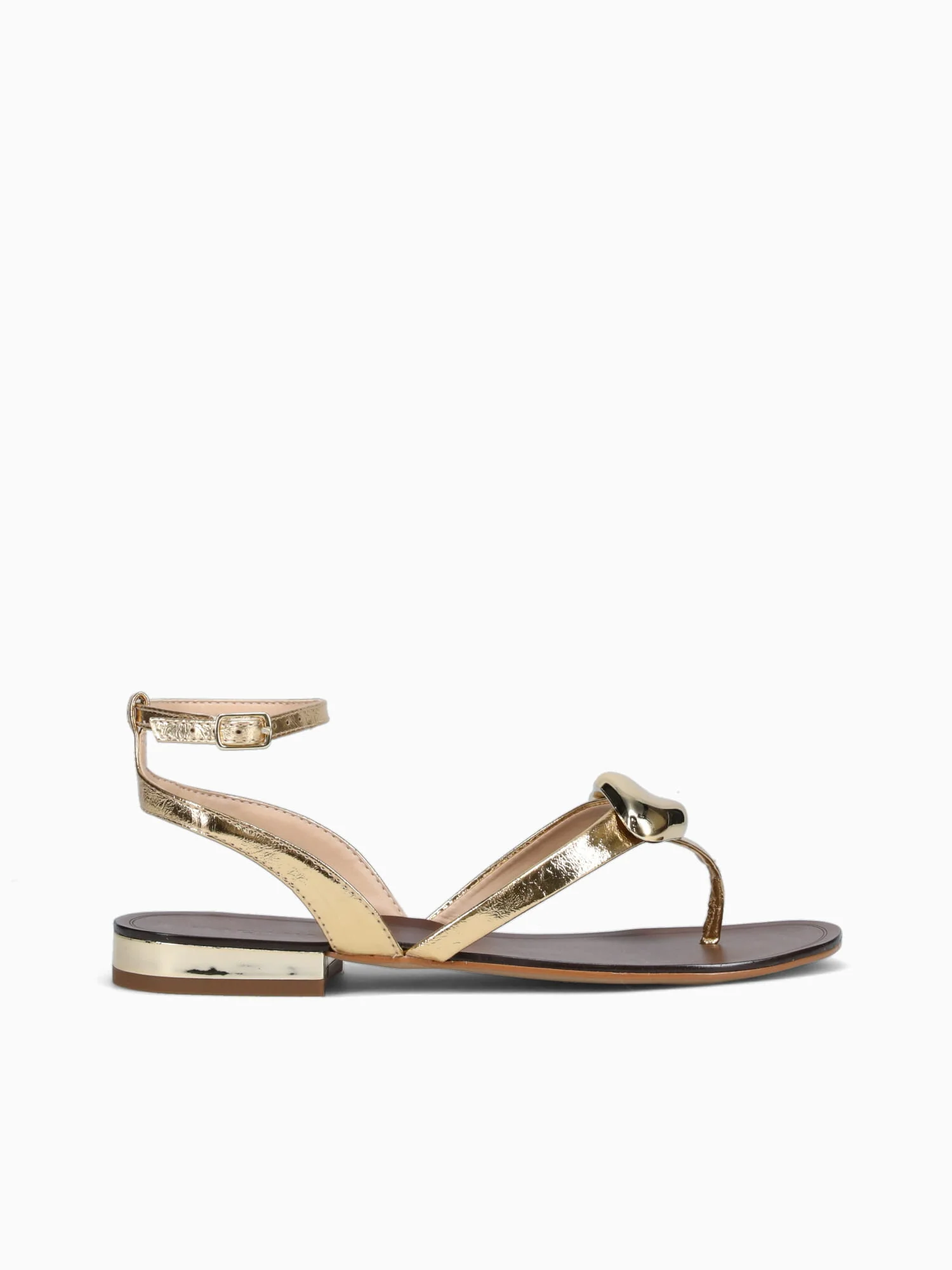 Gwenda Gold Metal Bala Leather