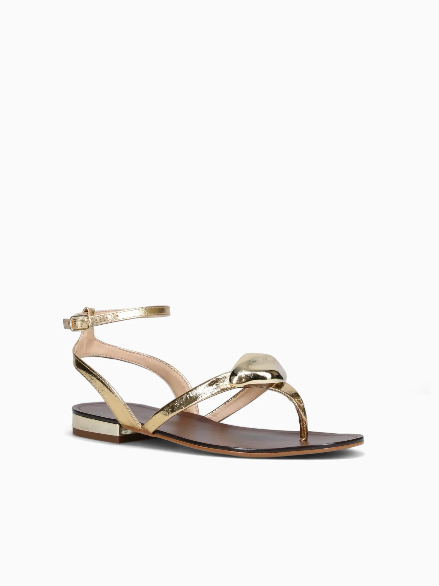 Gwenda Gold Metal Bala Leather - Image 2