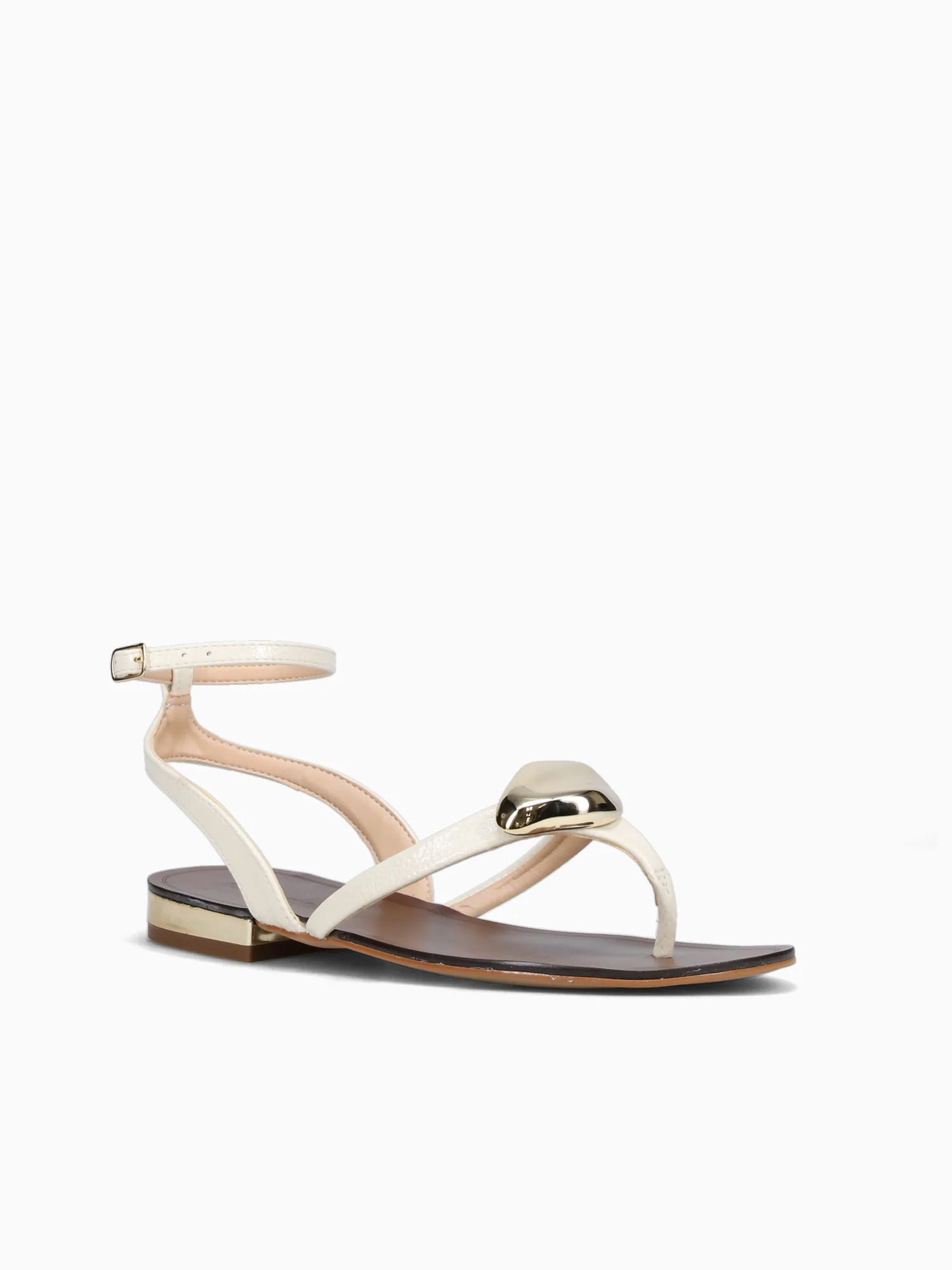 Gwenda Off White Verniz Glossy Leather - Image 2