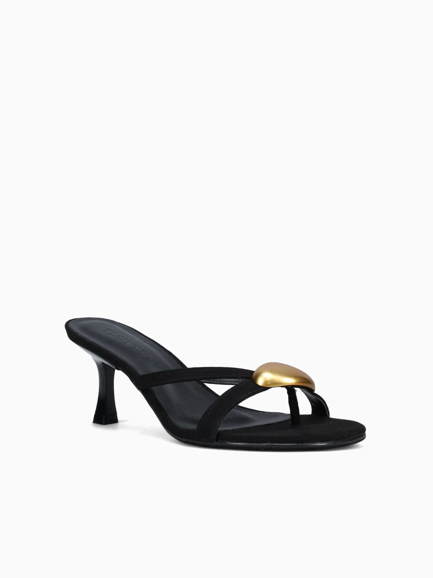 Hillary Black Gold suede - Image 2