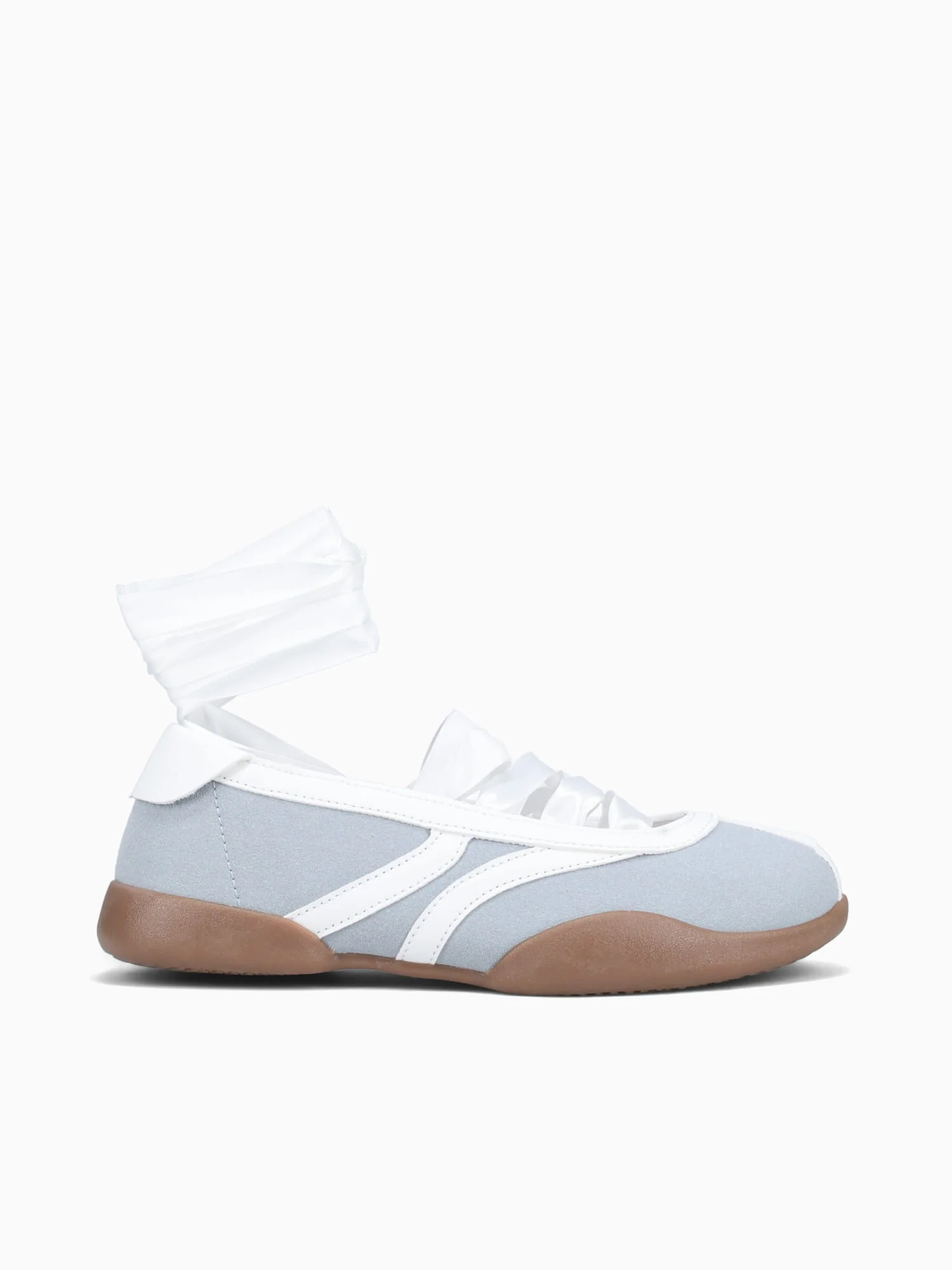 Isabel Blue White suede