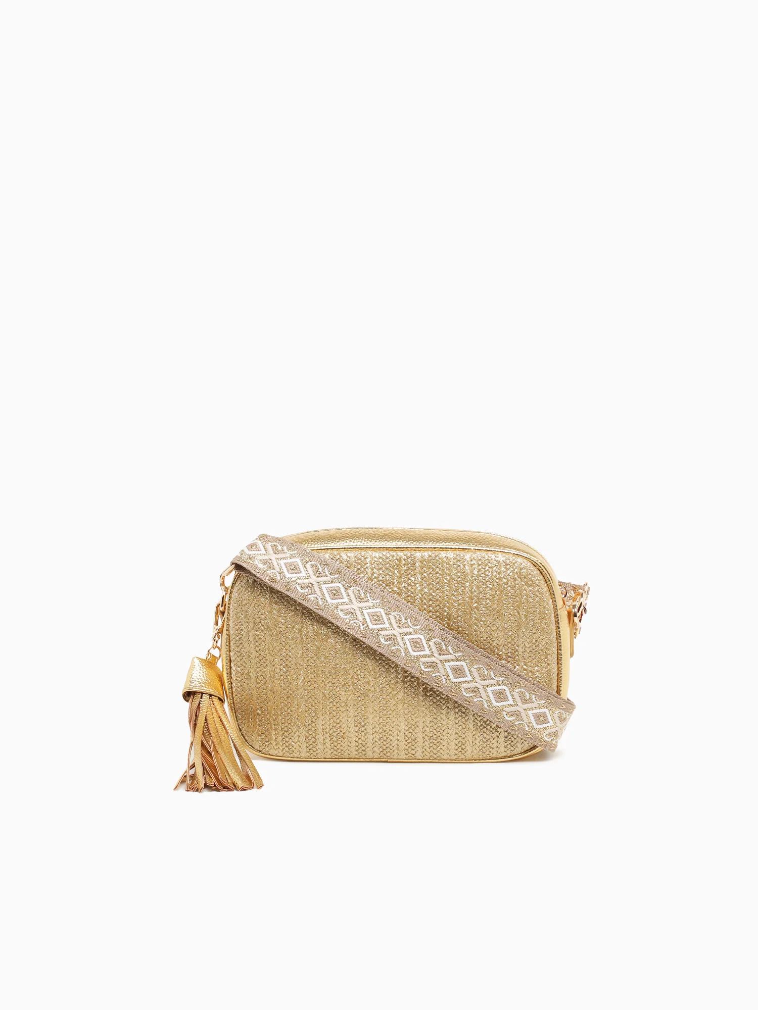 Kiara Shiny Crossbody Gold
