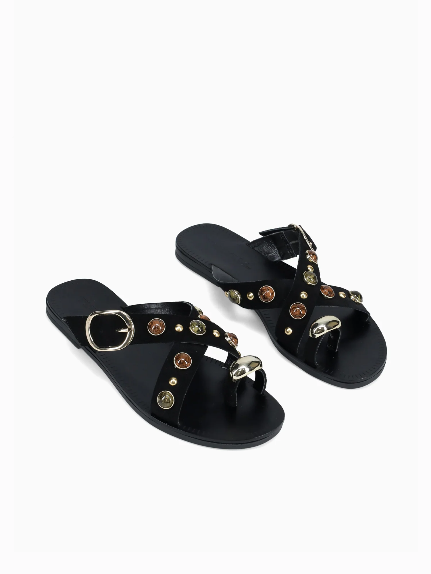 Loretta Black Gold suede - Image 3