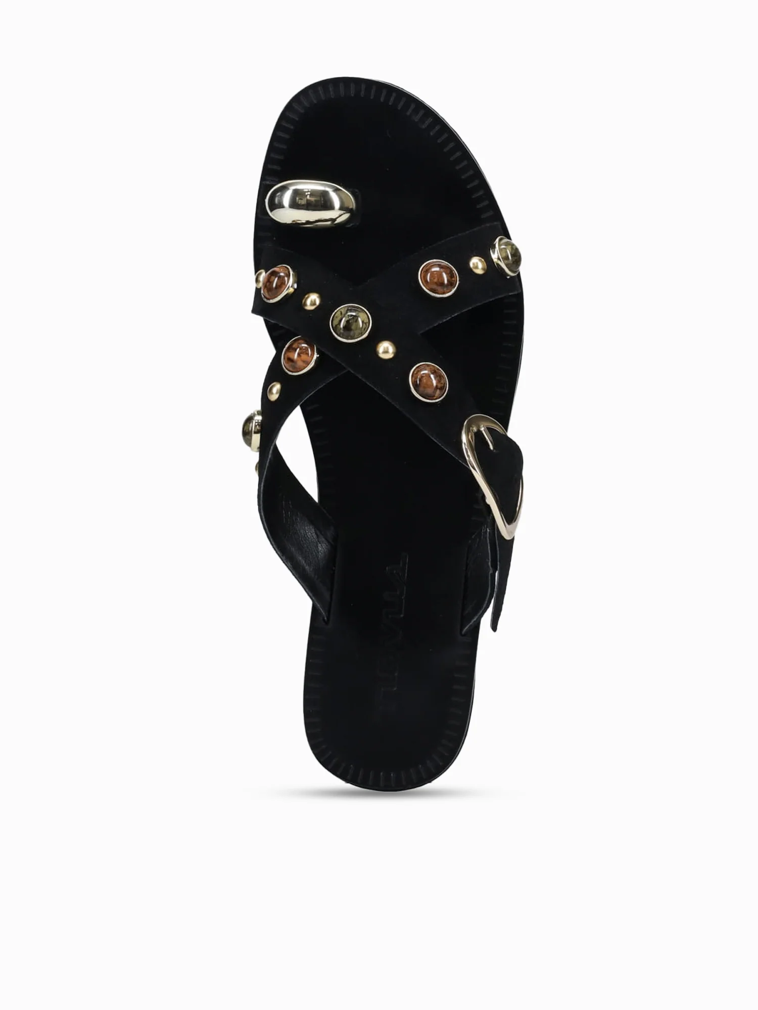 Loretta Black Gold suede - Image 4