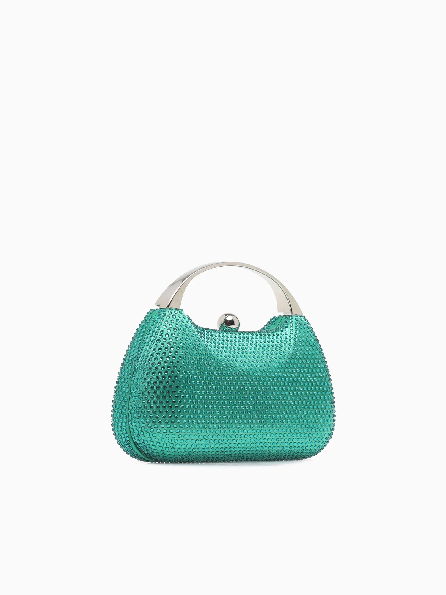 Rhinestone Metal Top Handle Green - Image 2