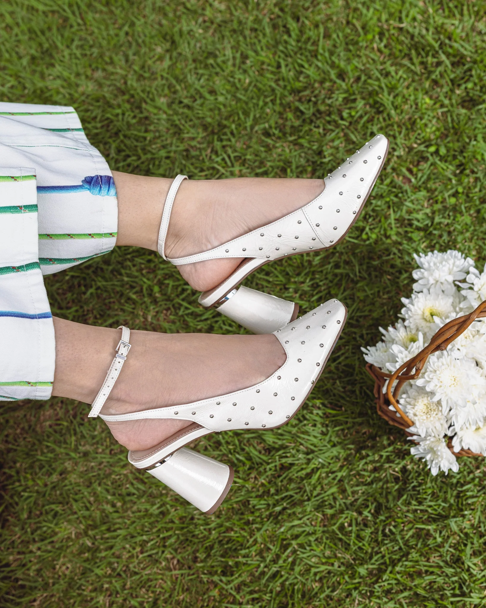 Ruby Off White Crinkle Leather - Image 3