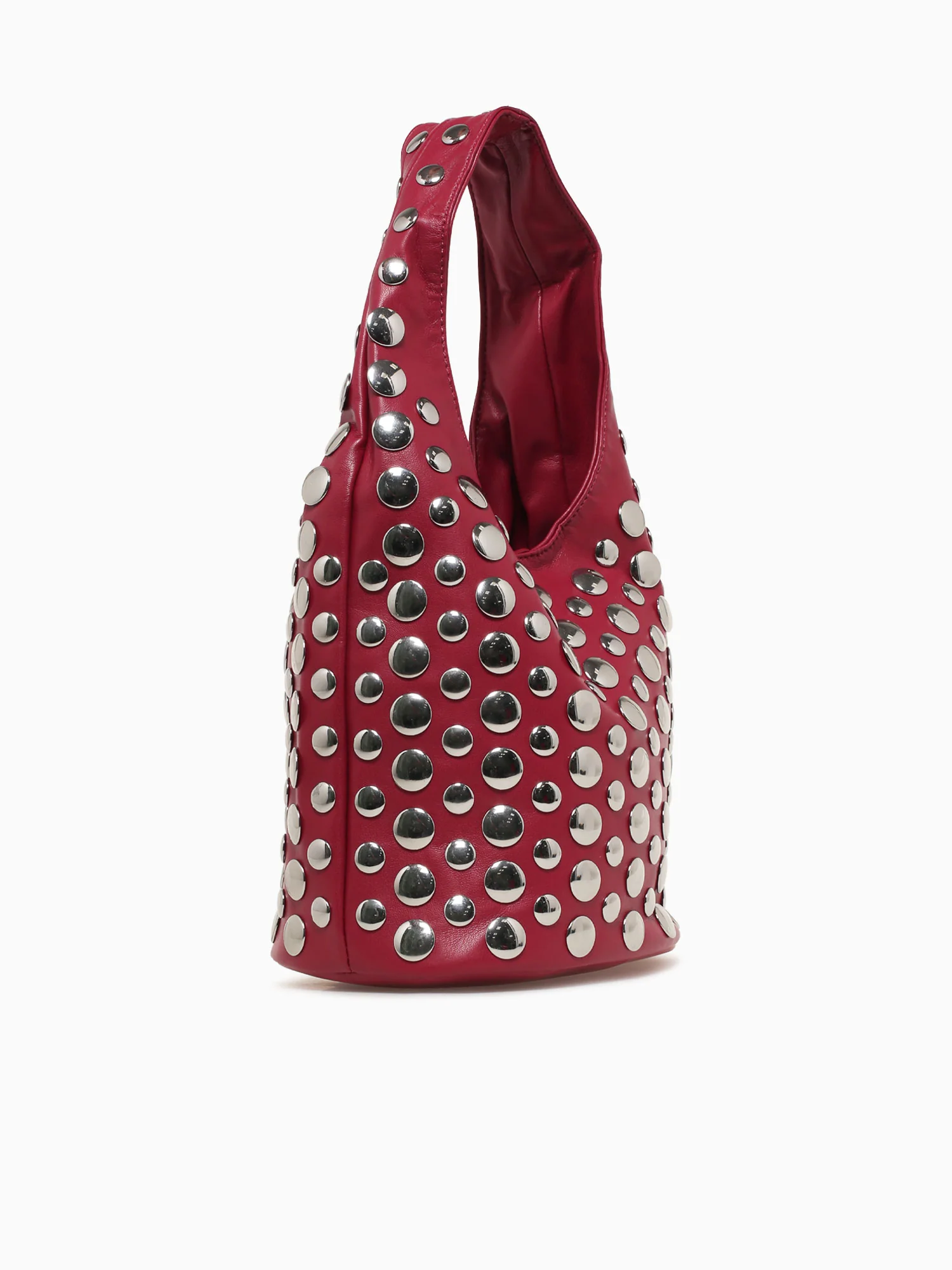 Studded Shoulder Bag Wine - Image 2