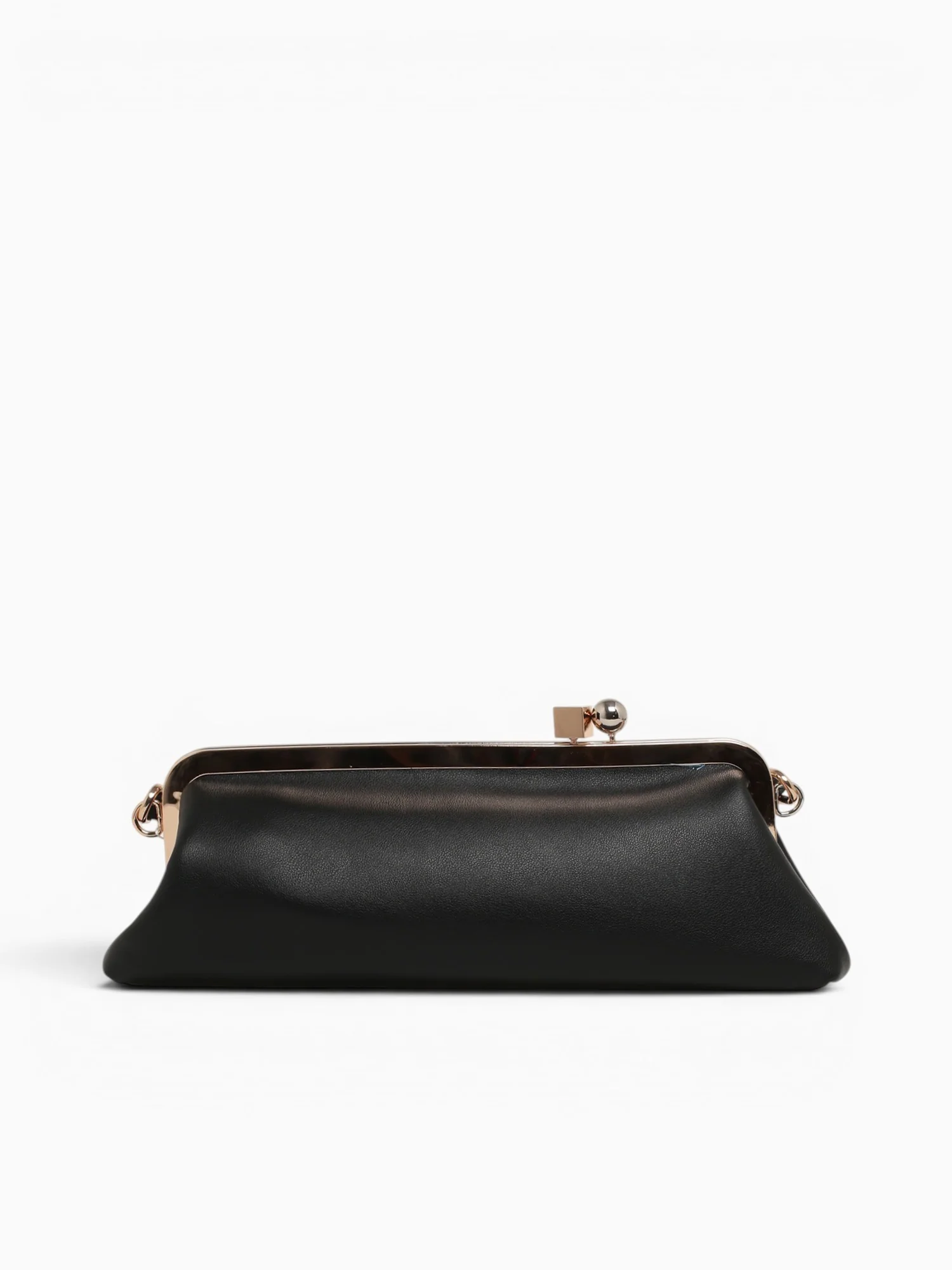 Valentina Kisslock Clutch Black
