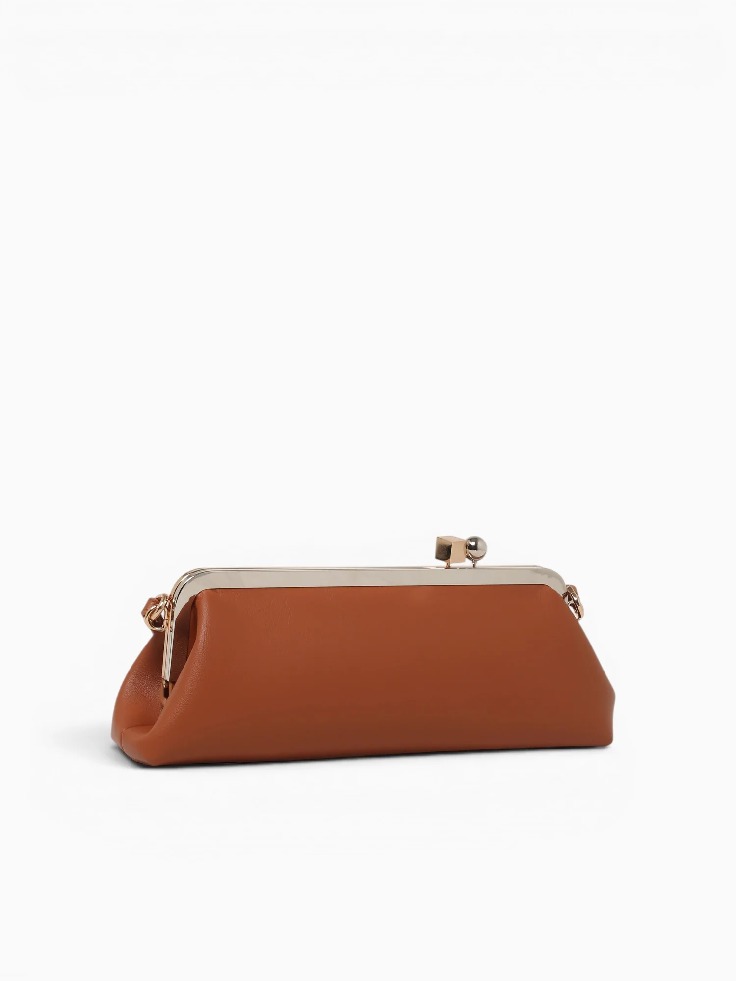 Valentina Kisslock Clutch Tan - Image 2